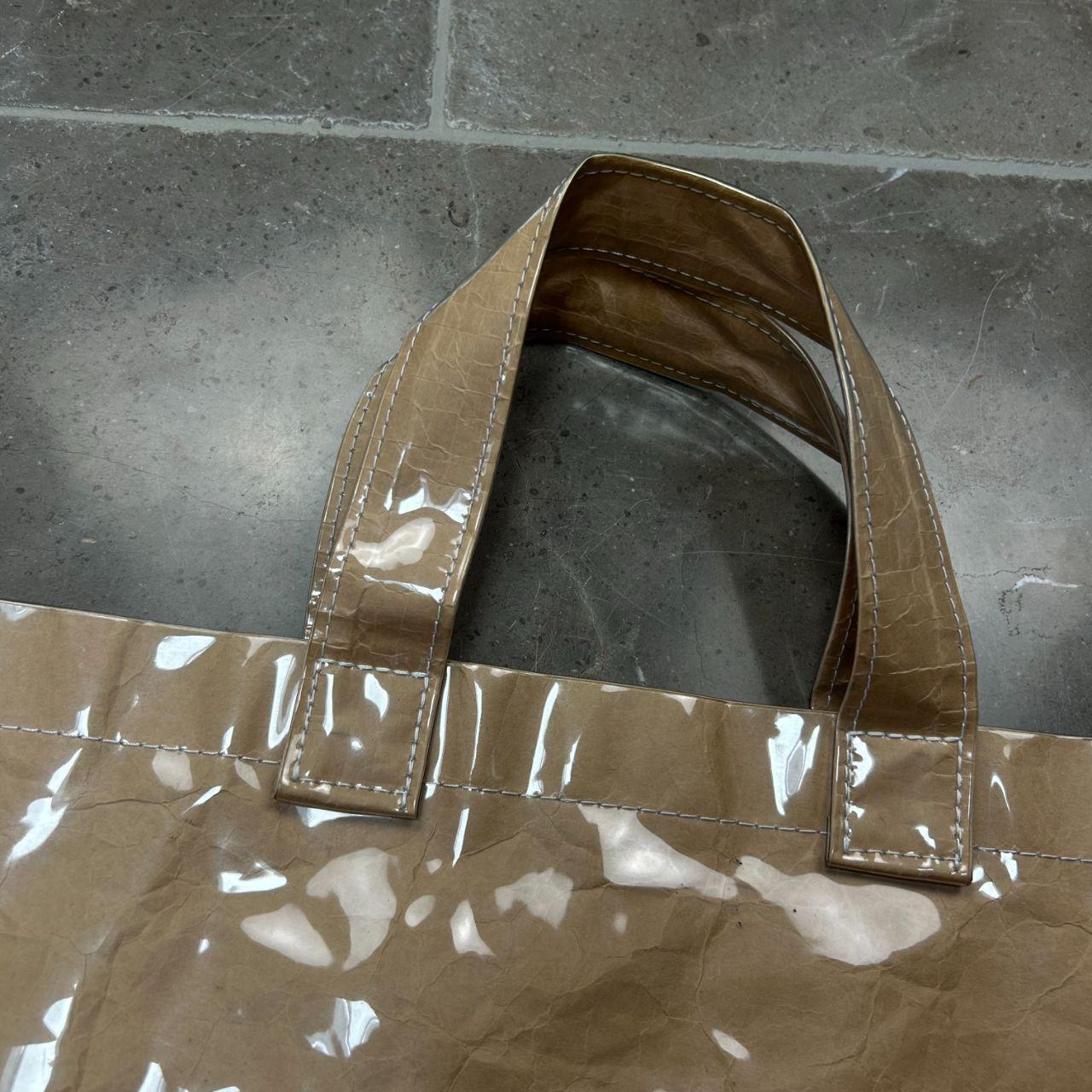 Comme des Garcons PVC Tote Handbag Beige