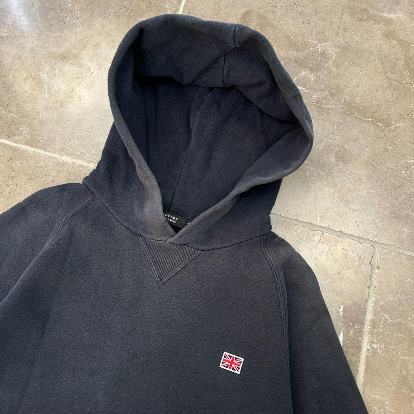 Burberry Black Label Pullover Union Jack Hoodie S