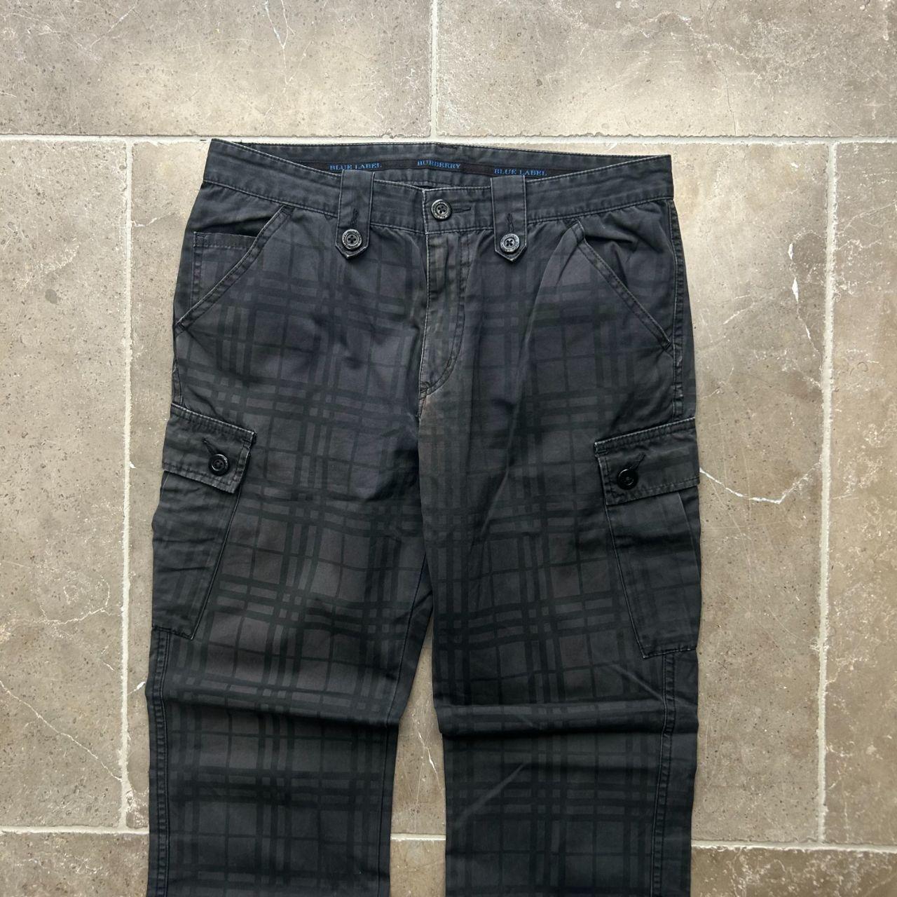 Vintage Burberry Blue Label Shadow Utility Cargo Trousers W30 L30