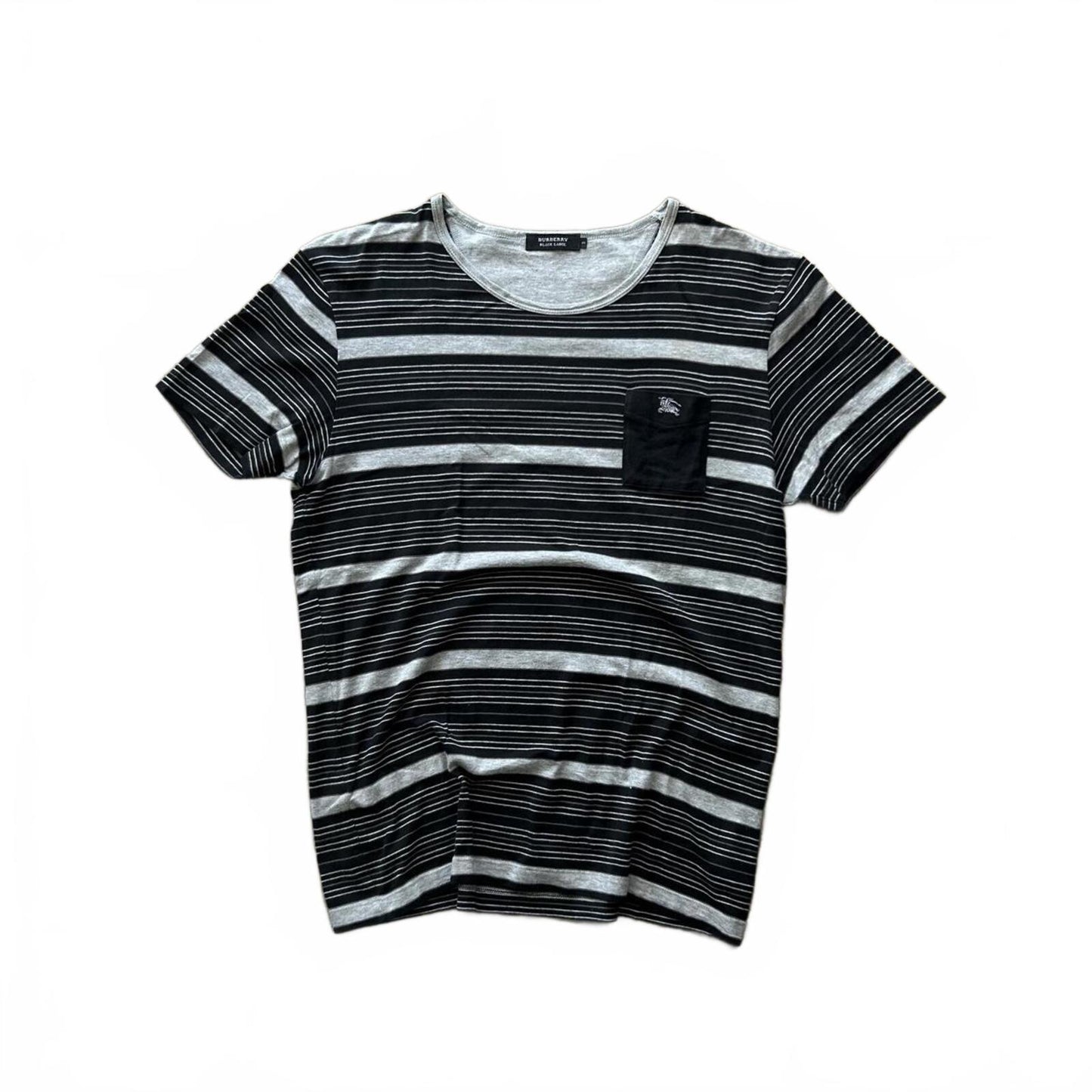 Burberry Black Label Striped Pocket T Shirt M