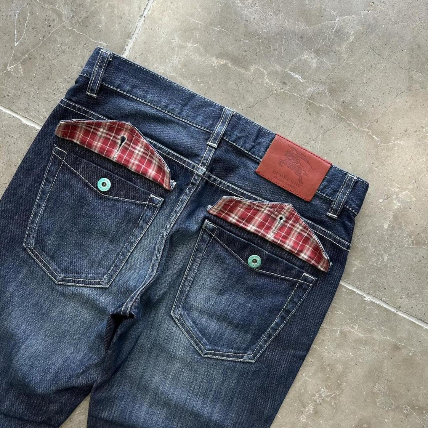 Vintage Burberry Black Label Straight Raw Denim Jeans W29 L32’