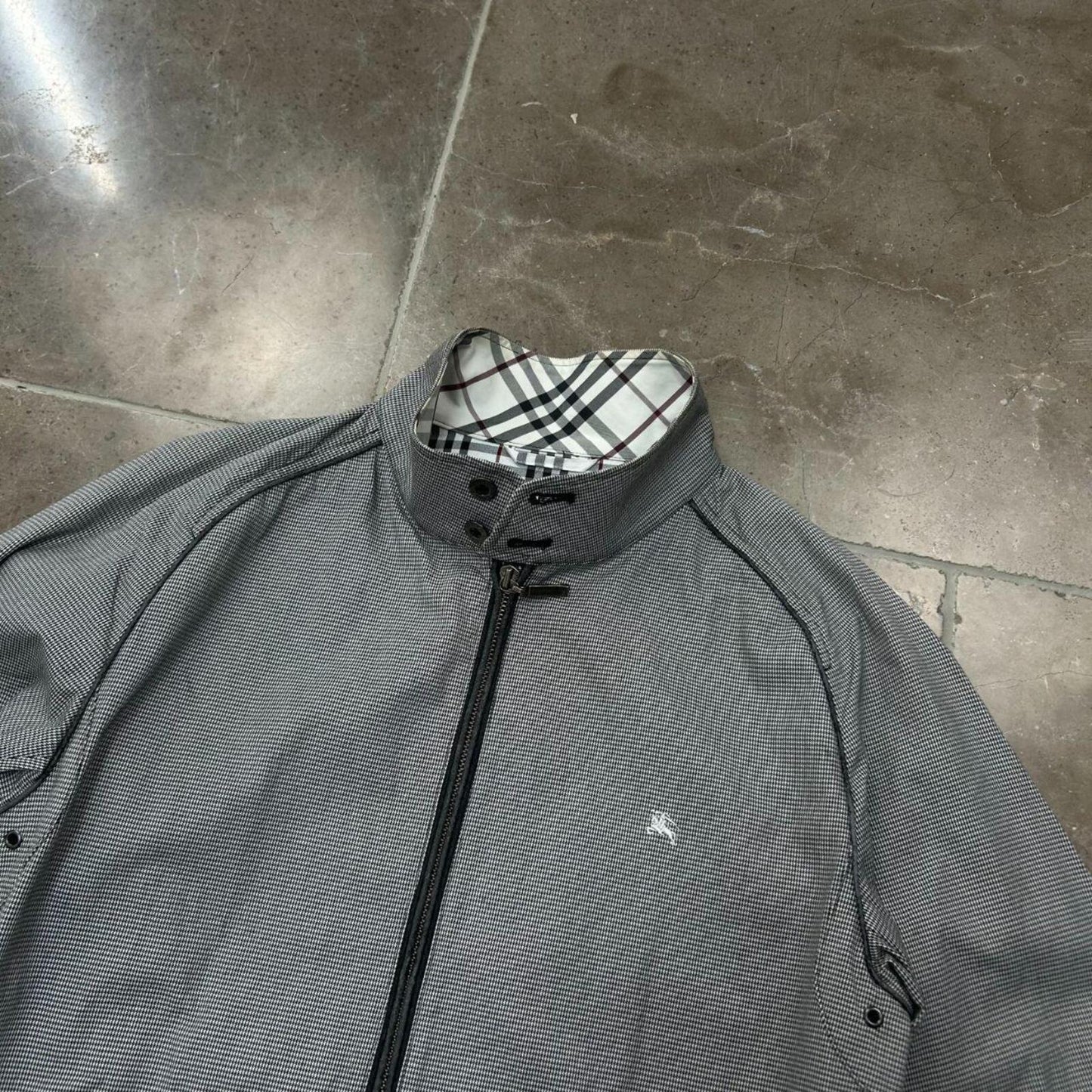 Burberry Black Label Houndstooth Check Windbreaker Jacket M