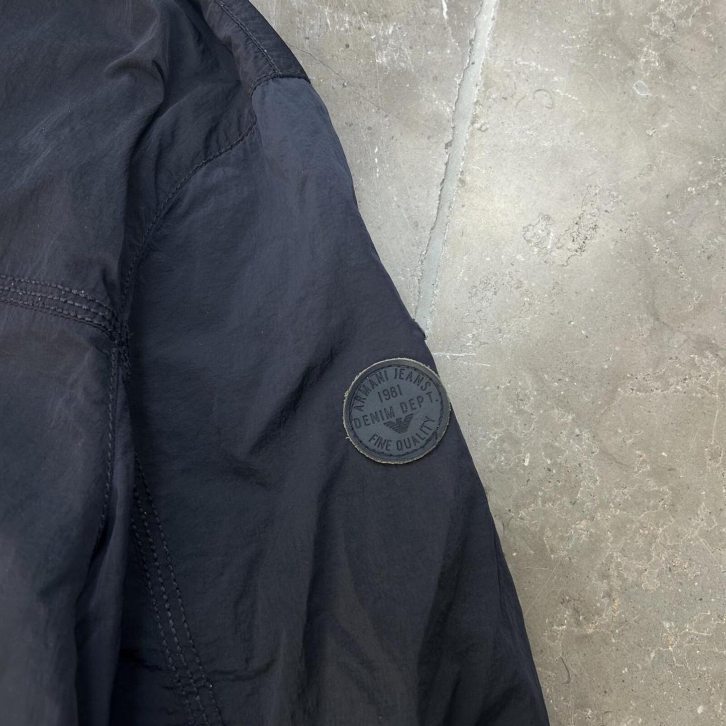 Vintage Armani Jeans Nylon Windbreaker Jacket L