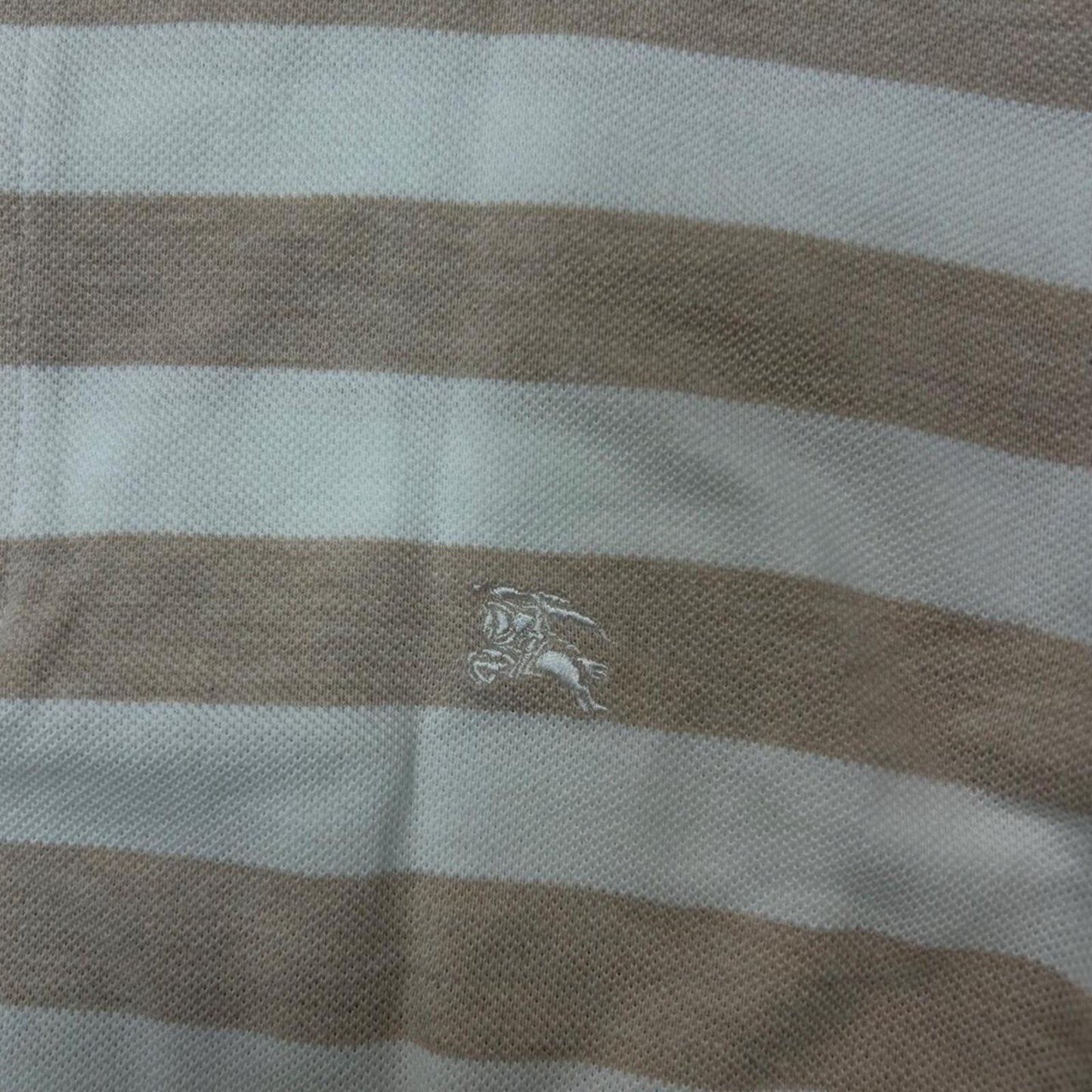 Burberry London Striped Long Sleeve Polo Shirt S