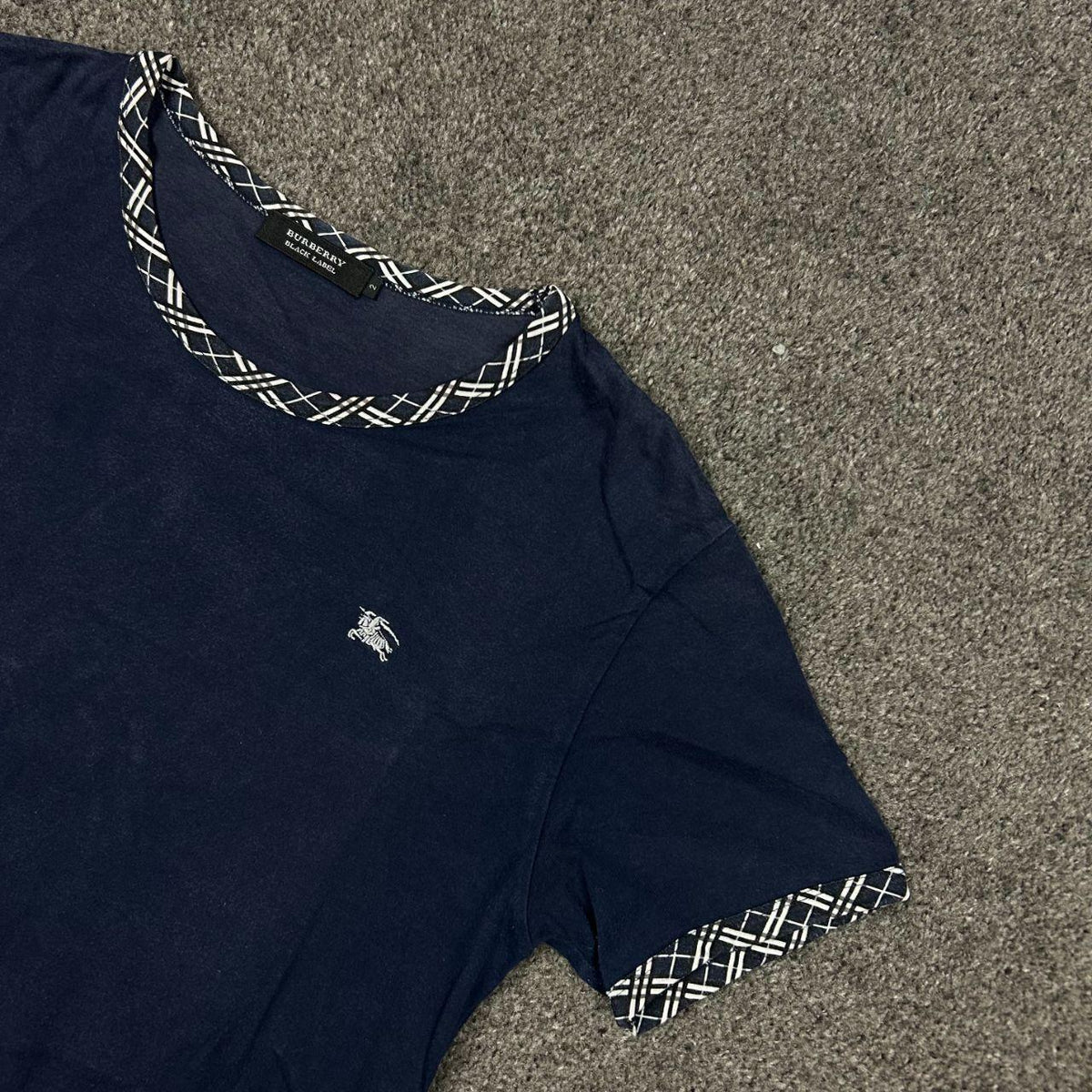 Burberry Black Label Nova Check Ringer T Shirt S