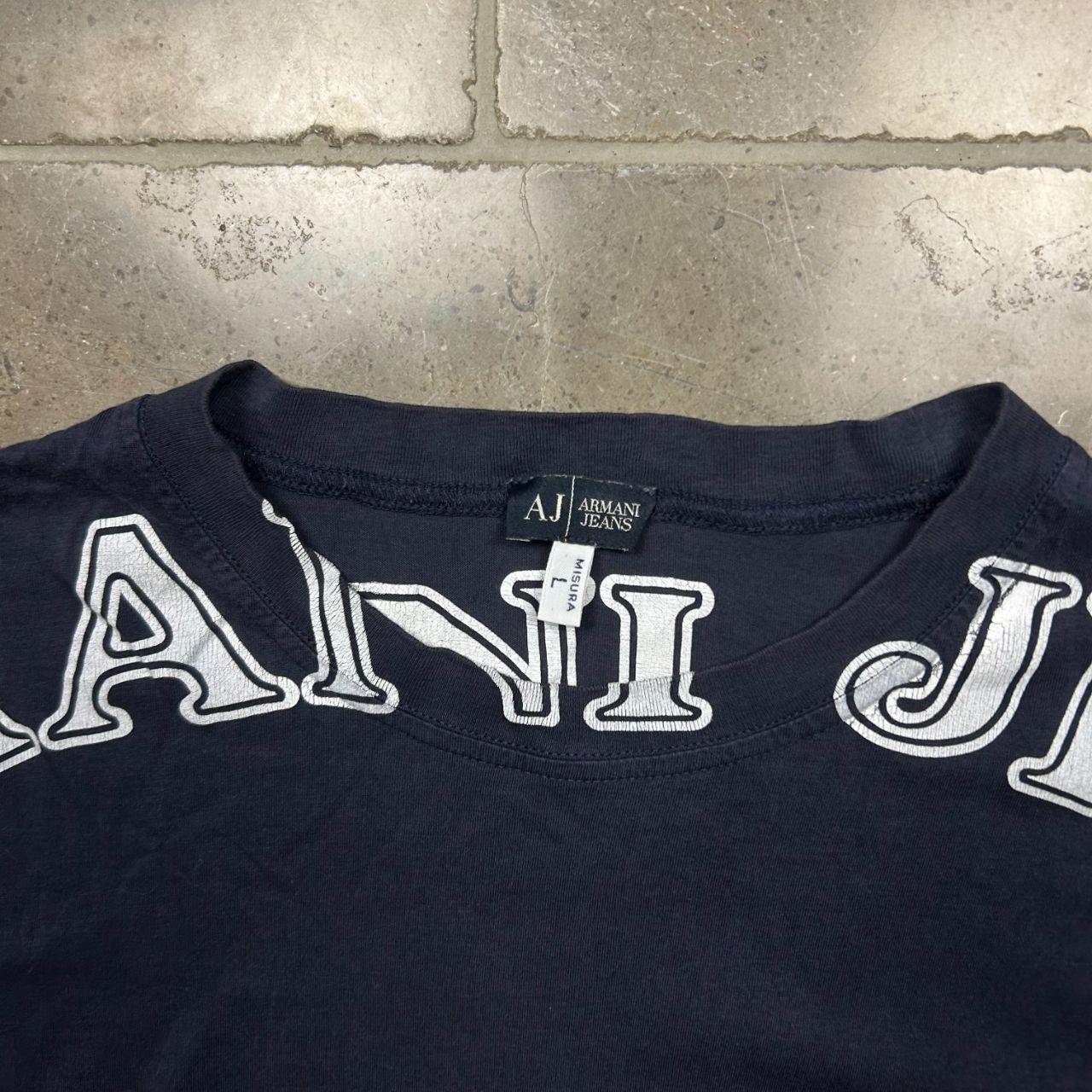 Vintage Armani Jeans Arch Logo T Shirt L
