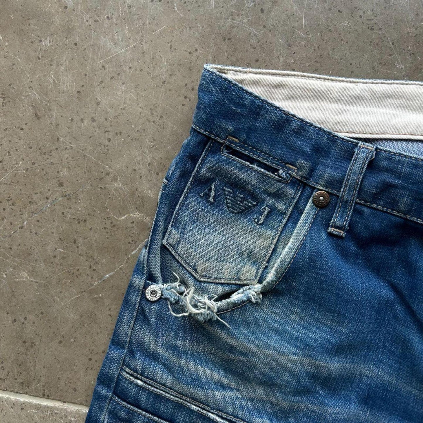 Vintage Armani Jeans 3D Tapered J28 Biker Jeans W34 L32