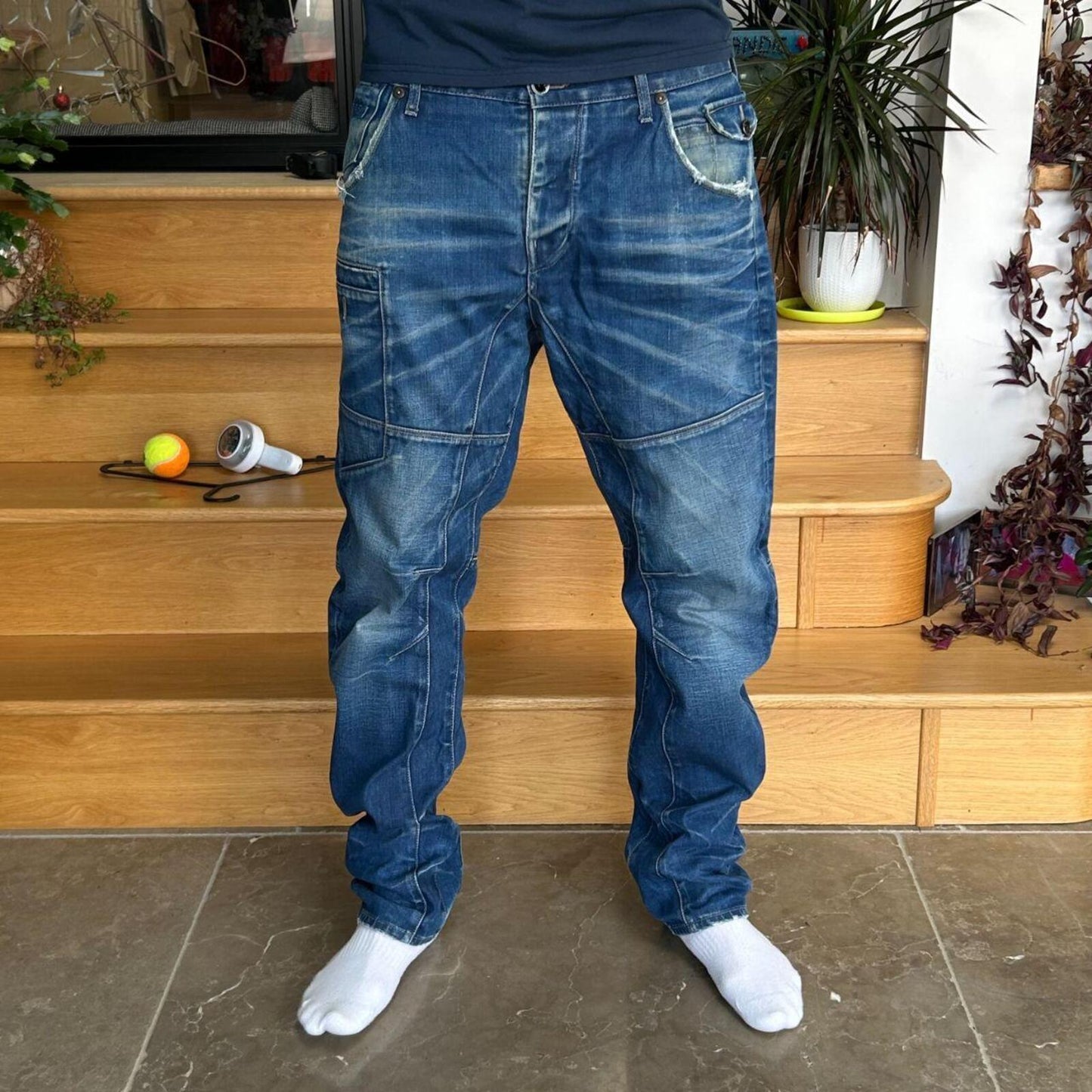 Vintage Armani Jeans 3D Tapered J28 Biker Jeans W34 L32
