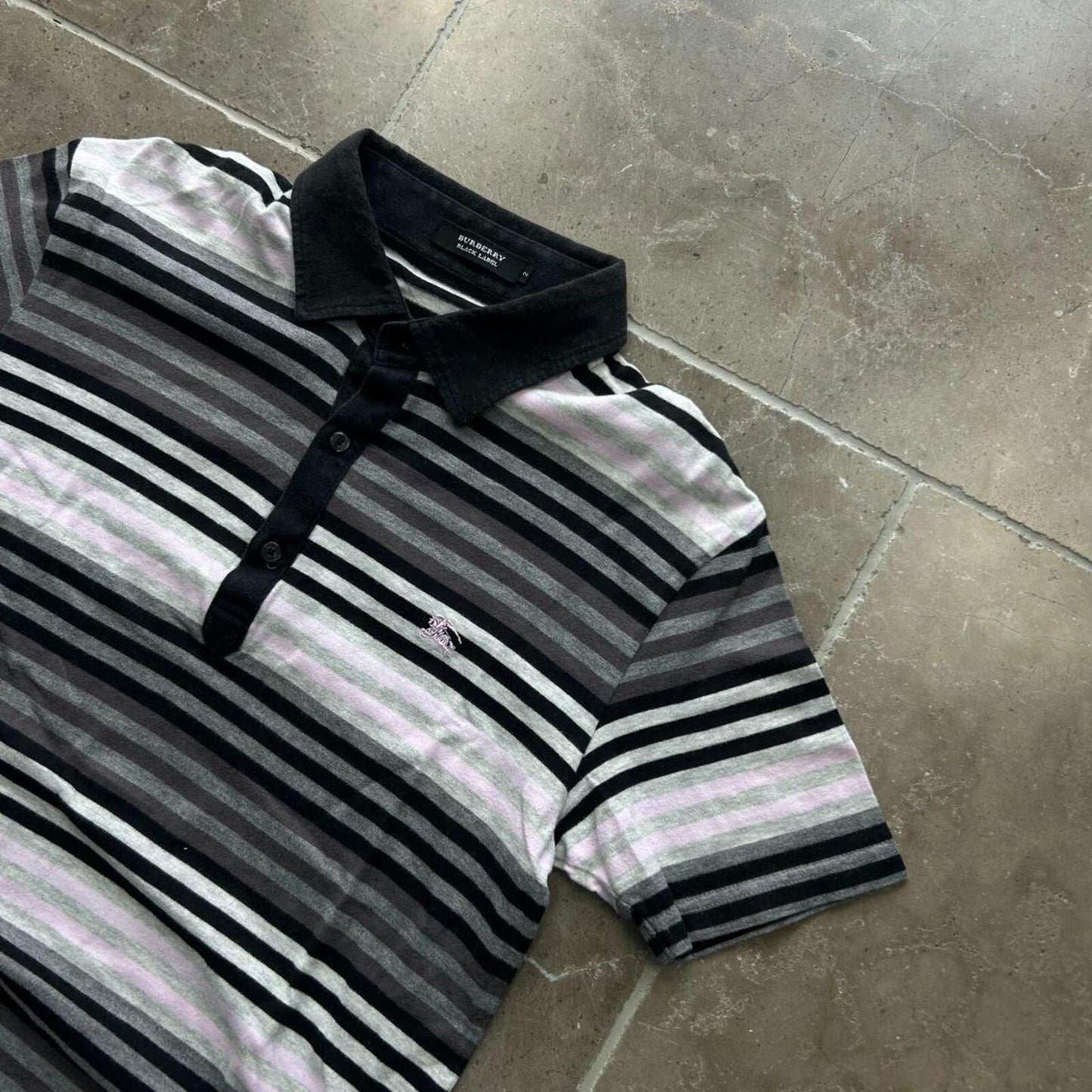 Burberry Black Label Striped Polo Shirt S