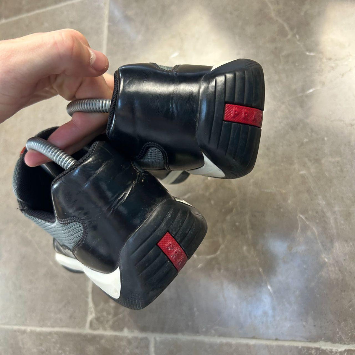 Mens Prada America Cups Patent Size UK 8