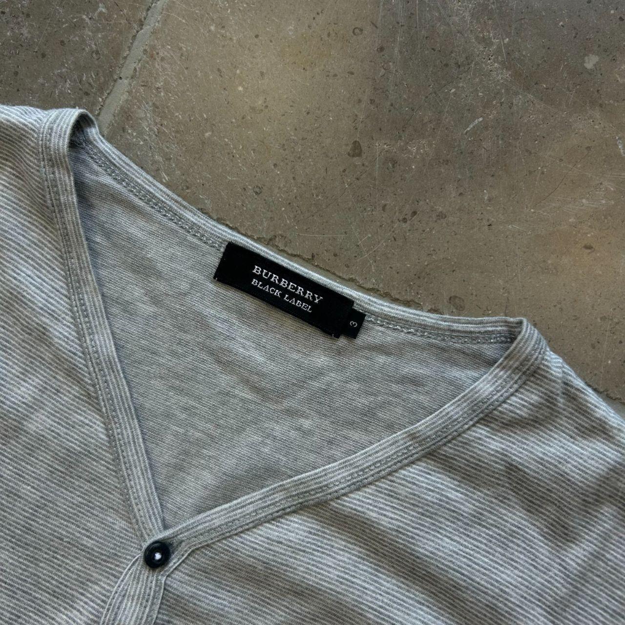 Burberry Black Label Striped Henley T Shirt M