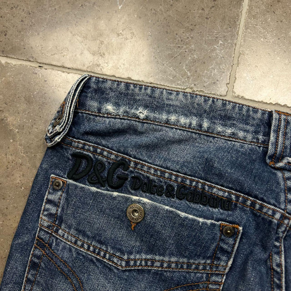 Dolce Gabbana Relaxed Straight Distressed Denim Jeans W34 L35