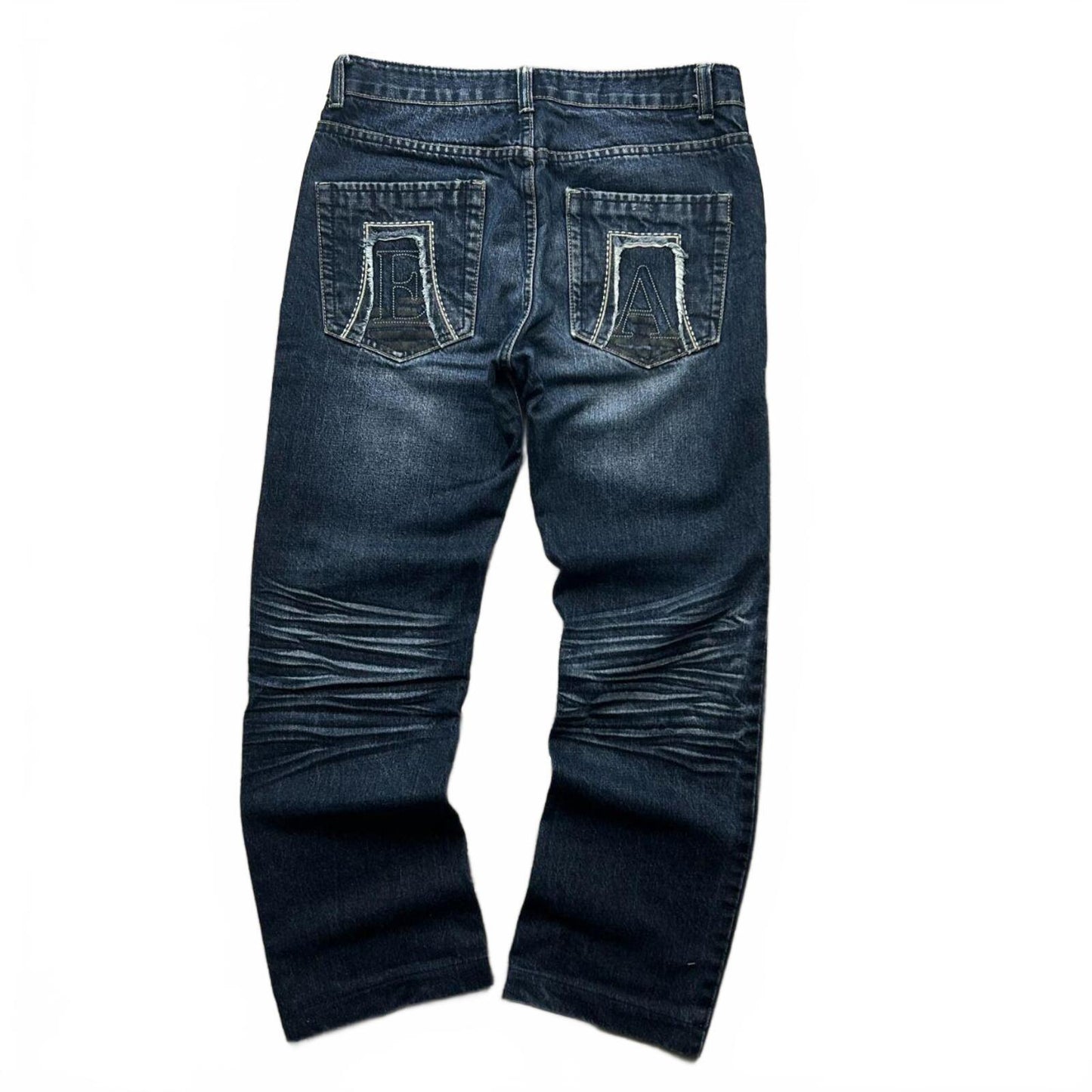 Vintage Emporio Armani Jeans Relaxed Straight Fit Logo Jeans W33 L29