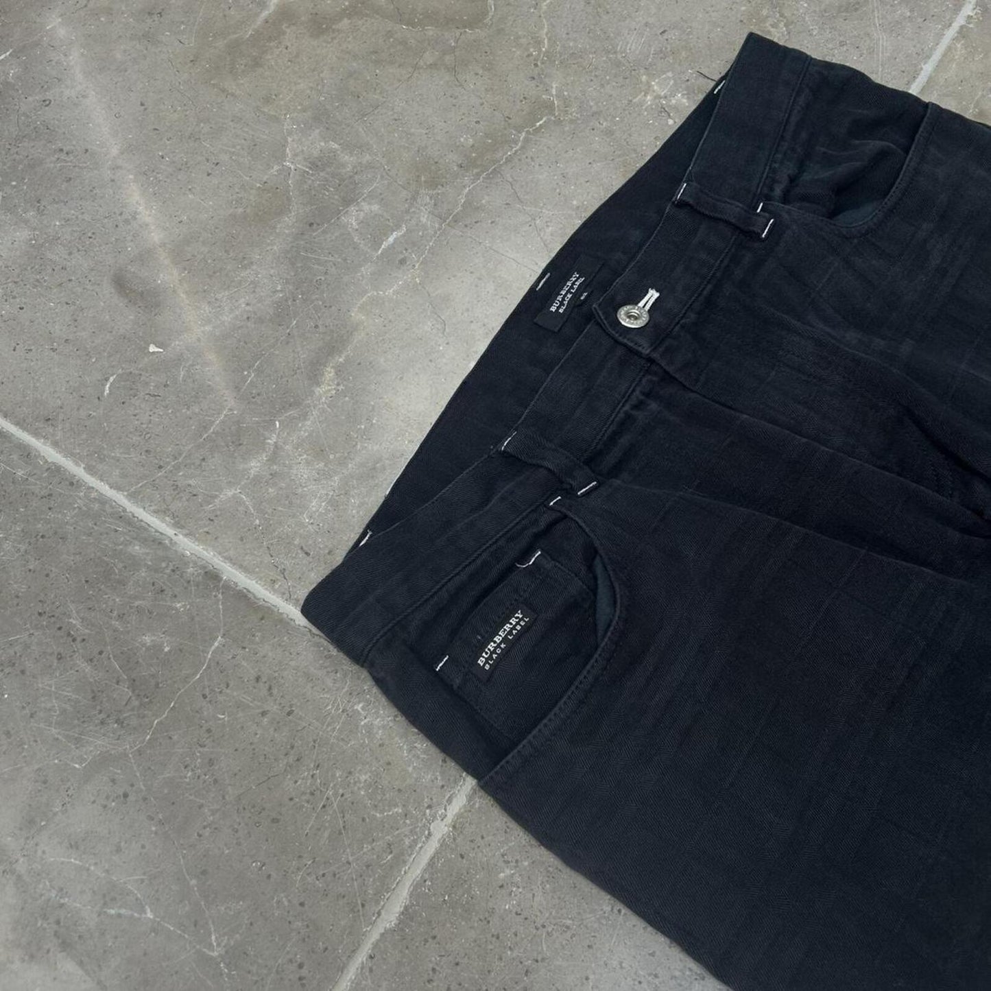 Vintage Burberry Black Label Shadow Check Jeans W32 L28
