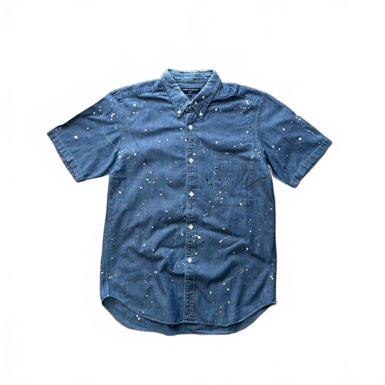 Comme des Garcons Homme Button Up Paint Splatter Pocket Shirt S