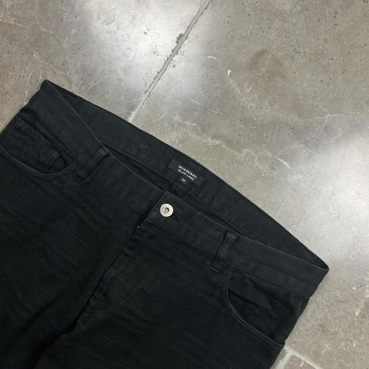 Vintage Burberry Black Label Shadow Check Jeans W32 L28