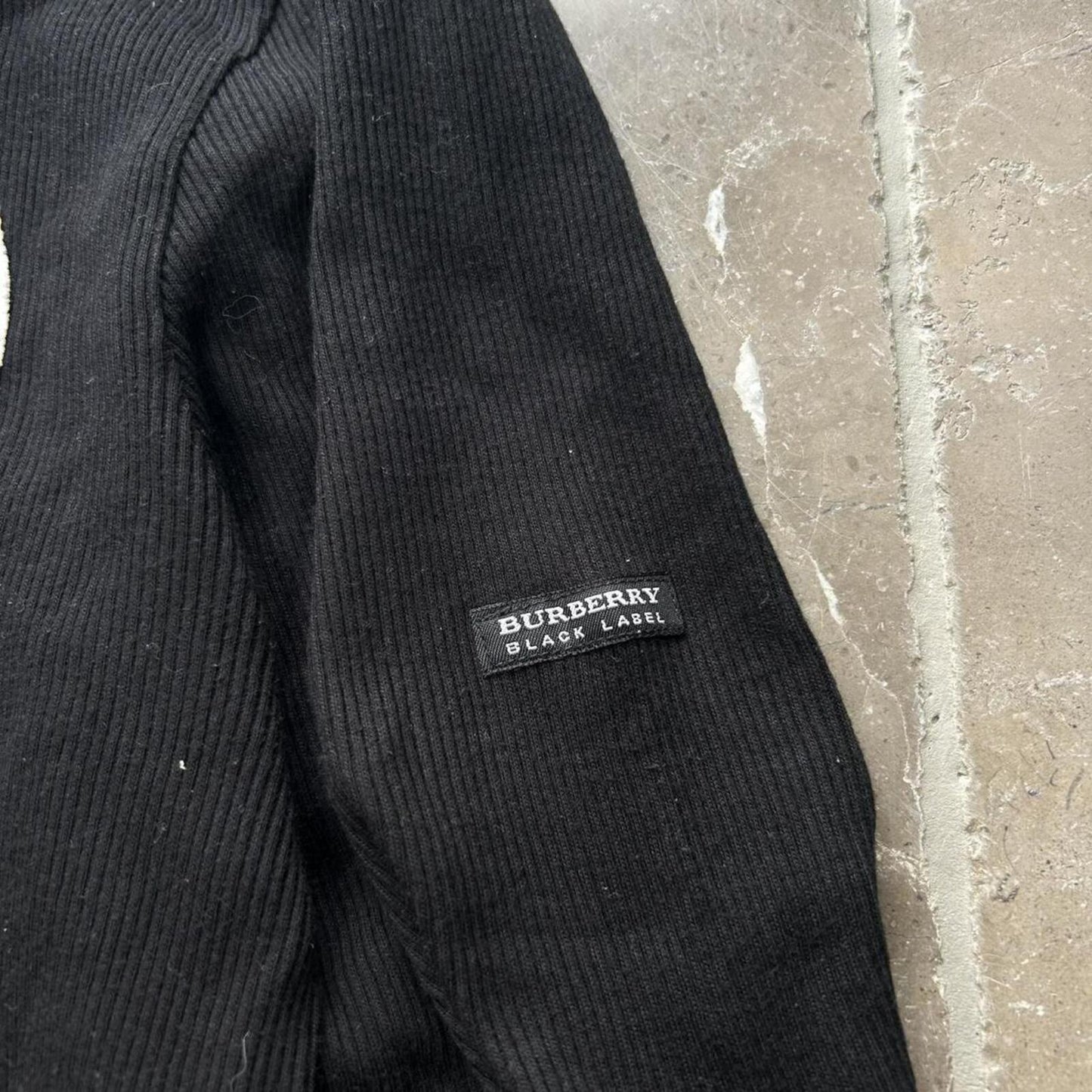 Burberry Black Label Nova Check Ribbed Henley Shirt M