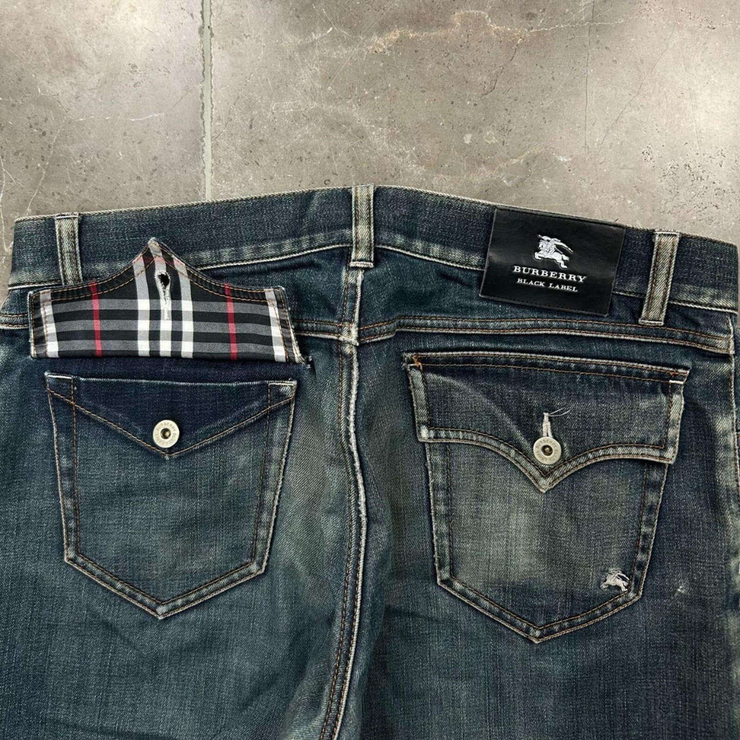 Vintage Burberry Black Label Relaxed Bootcut Jeans W32 L30