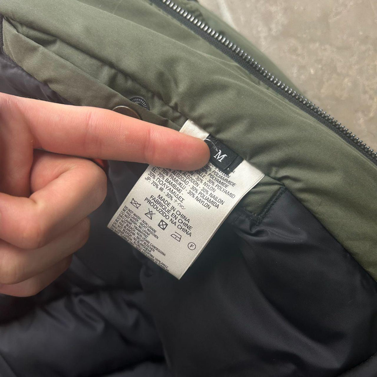 Diesel Fur Hood Padded Bomber Jacket M