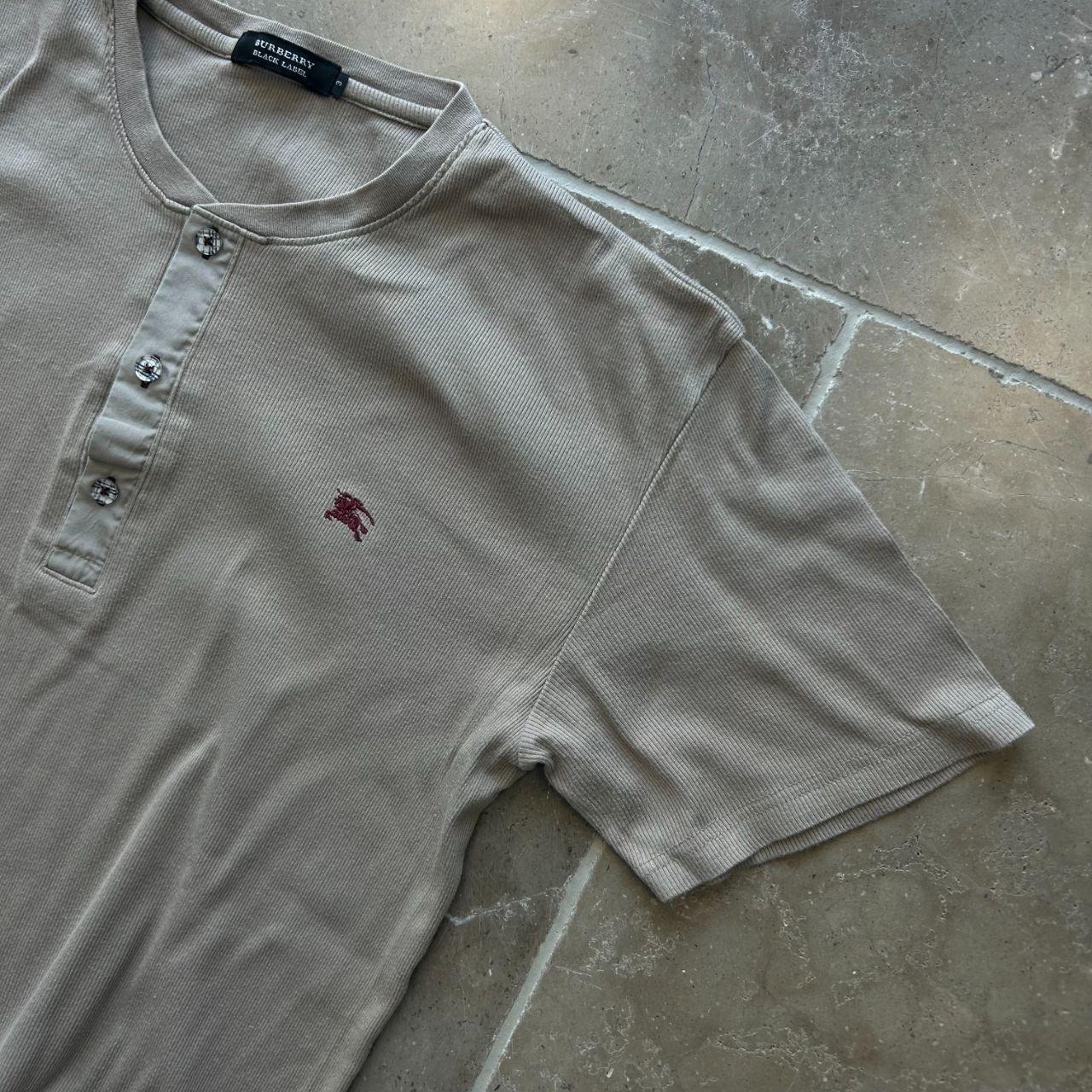 Burberry Black Label Ribbed Henley T Shirt M