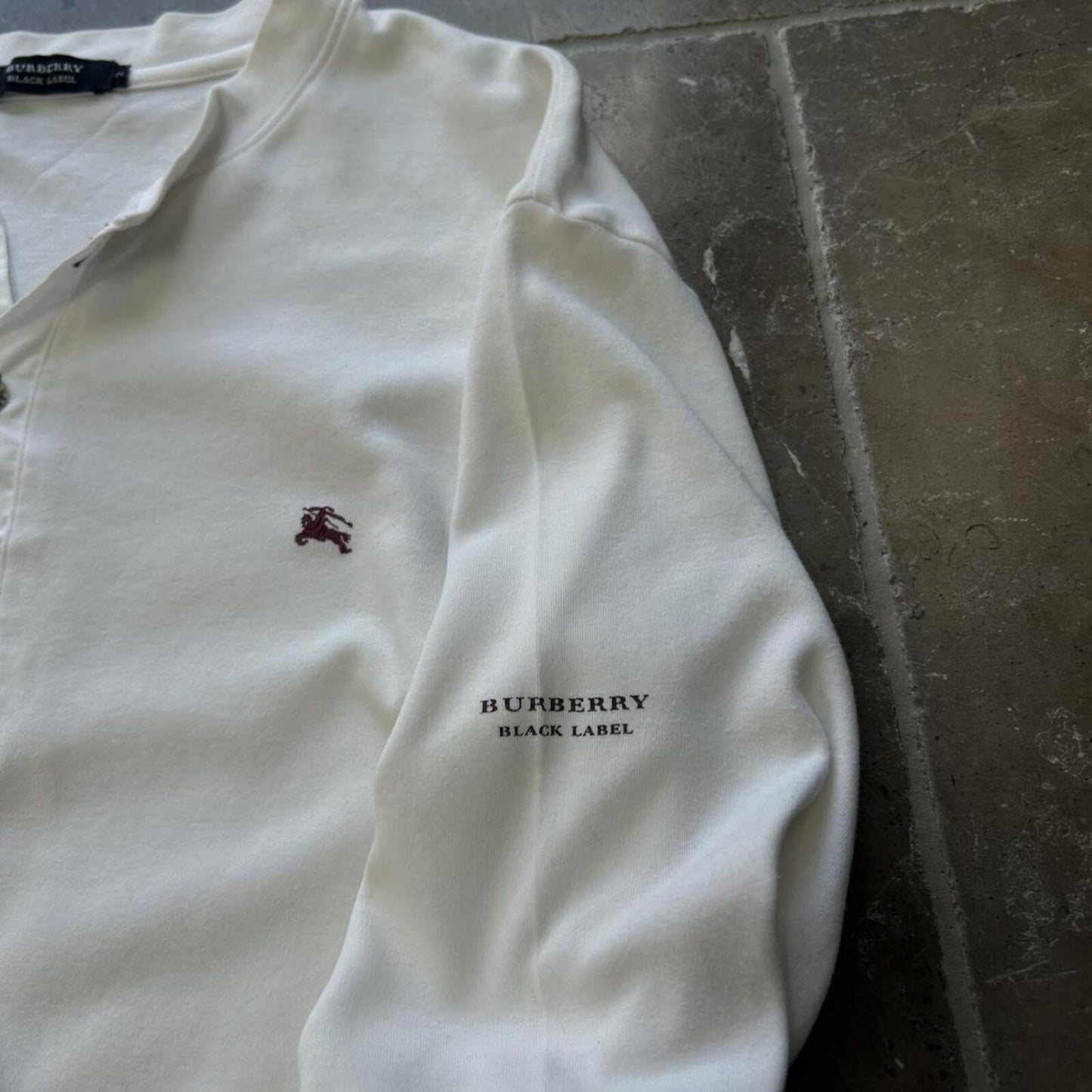 Burberry Black Label Long Sleeve Henley T Shirt S
