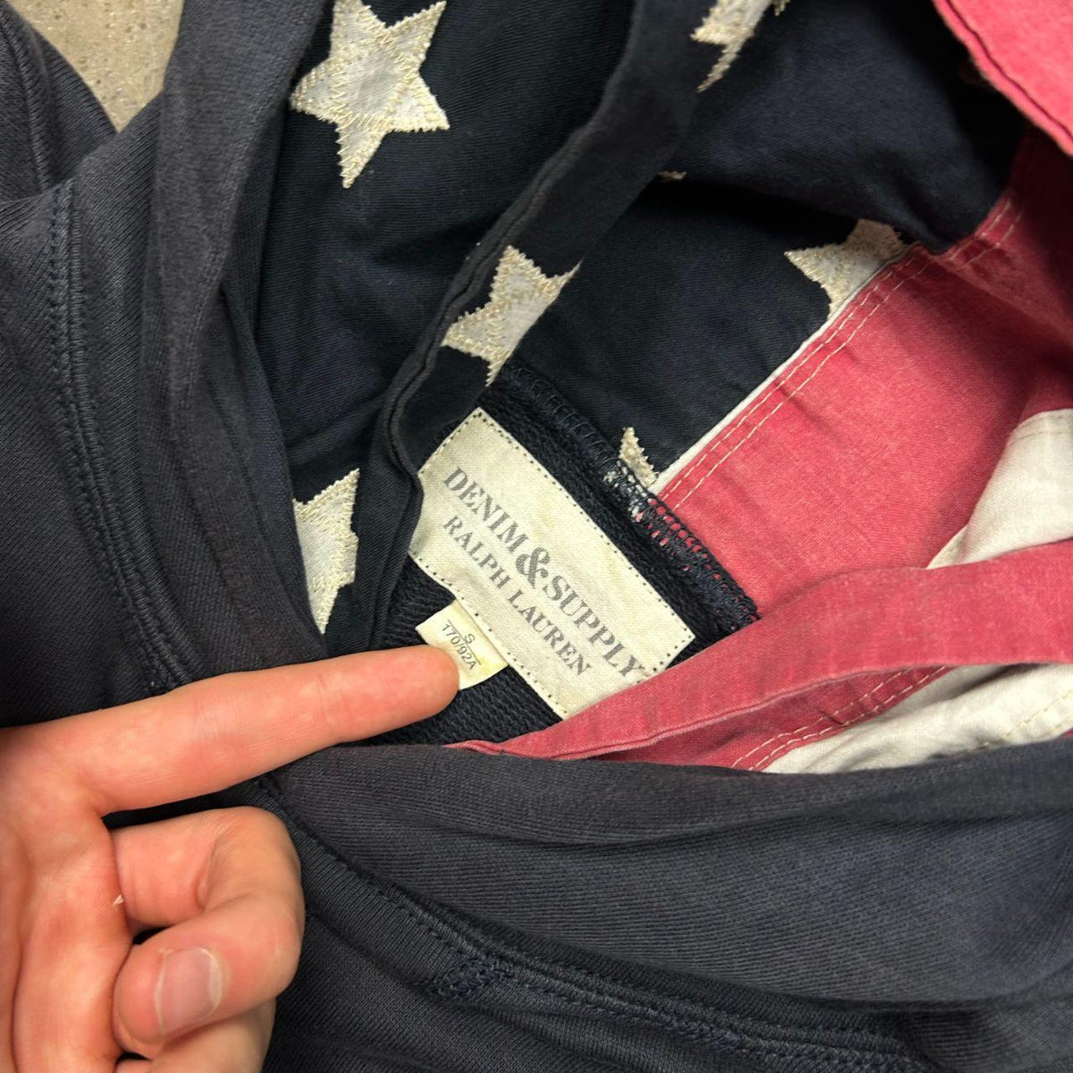 Ralph Lauren Denim and Supply USA Pullover Hoodie S