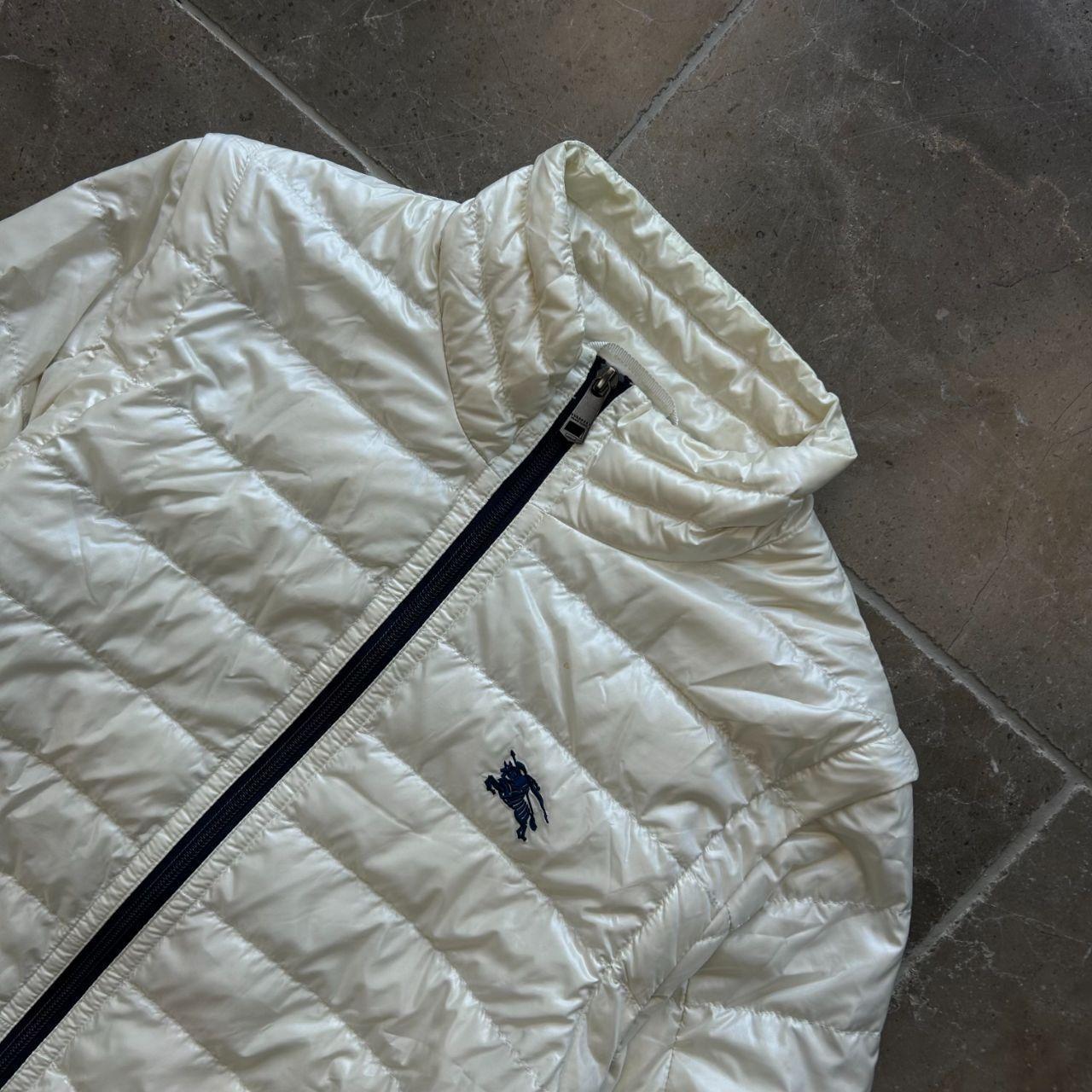 Vintage Burberry Black Label Puffer Jacket White S