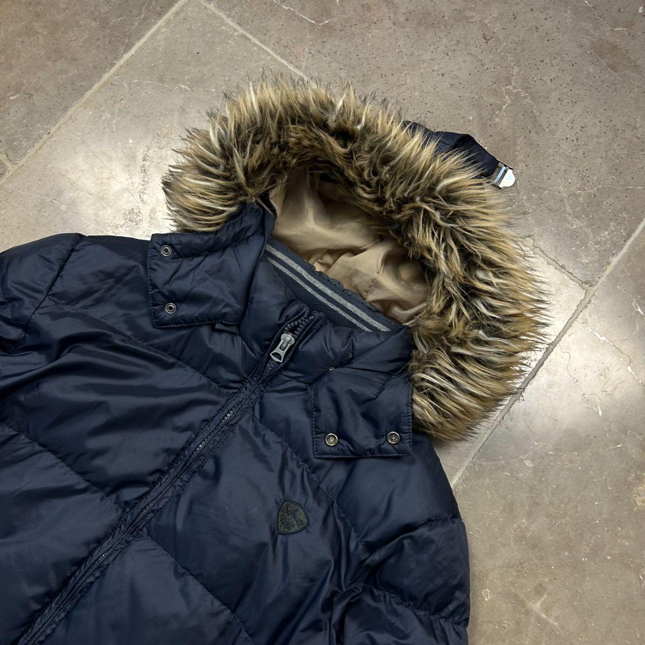 Mens Vintage Schott NYC Fur Hood Puffer Jacket M