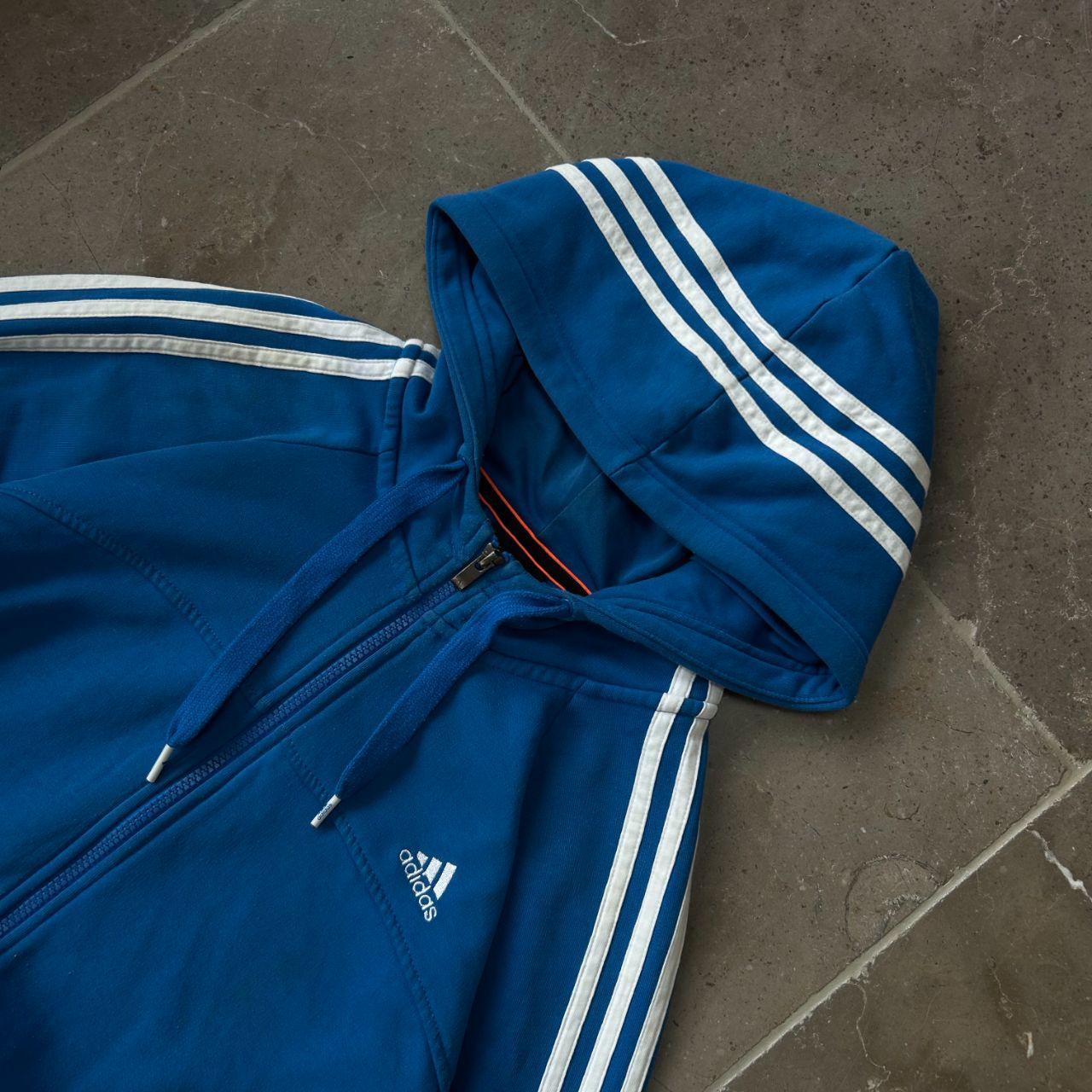 Adidas Performance Essentials Zip Up Hoodie Blue Size XL