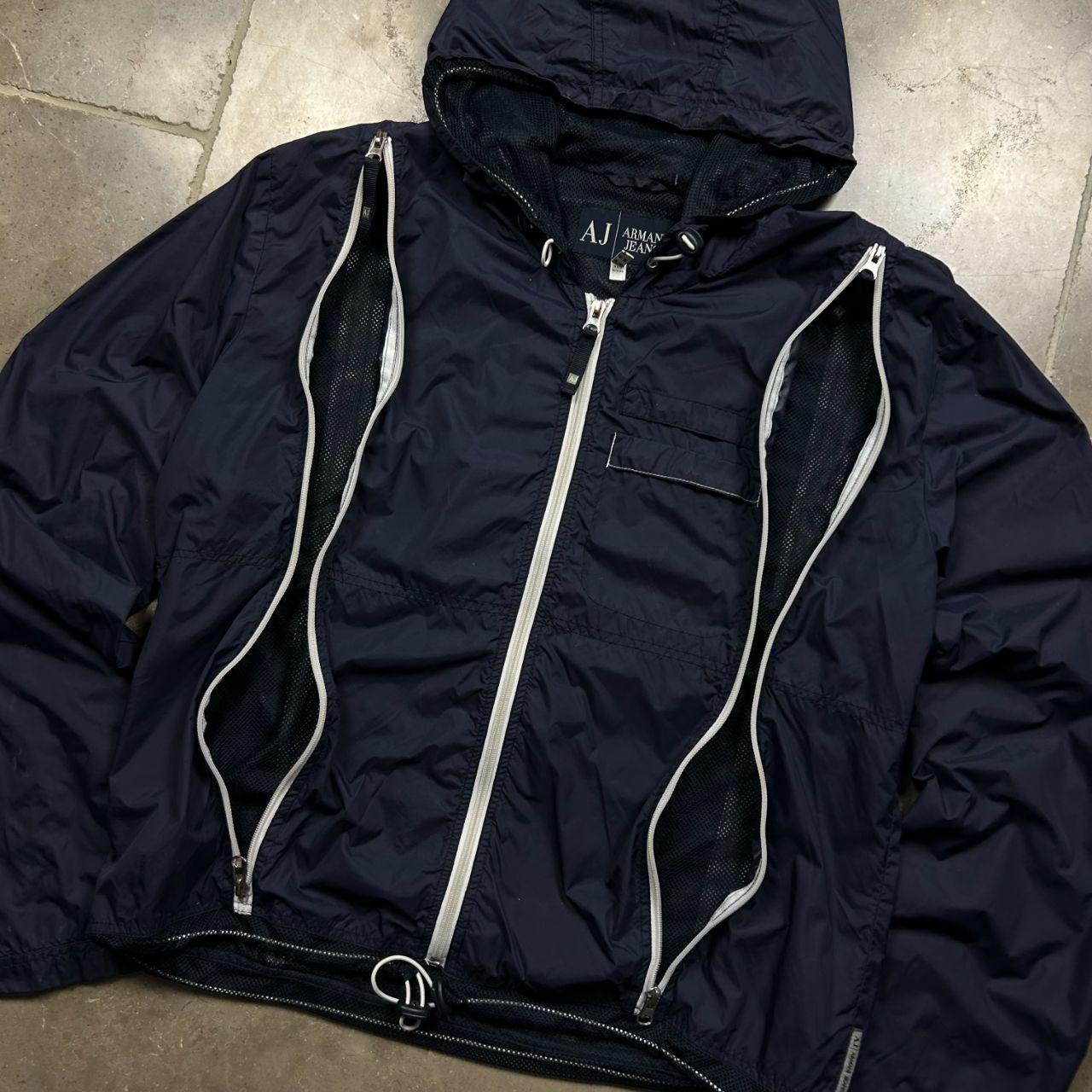 Vintage Armani Jeans Logo Lightweight Windbreaker Size S