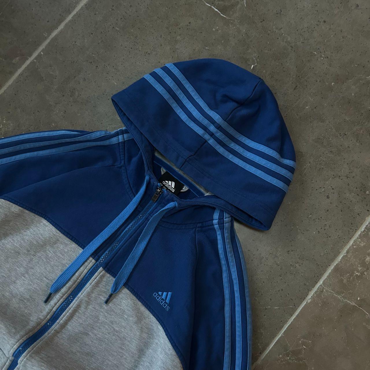 Adidas Performance Essentials Zip Up Hoodie Blue Size XL