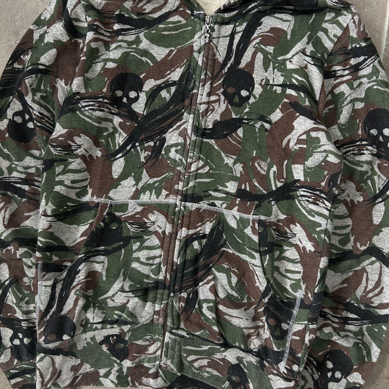 Hysteric Glamour Camo Print Zip Up Hoodie S