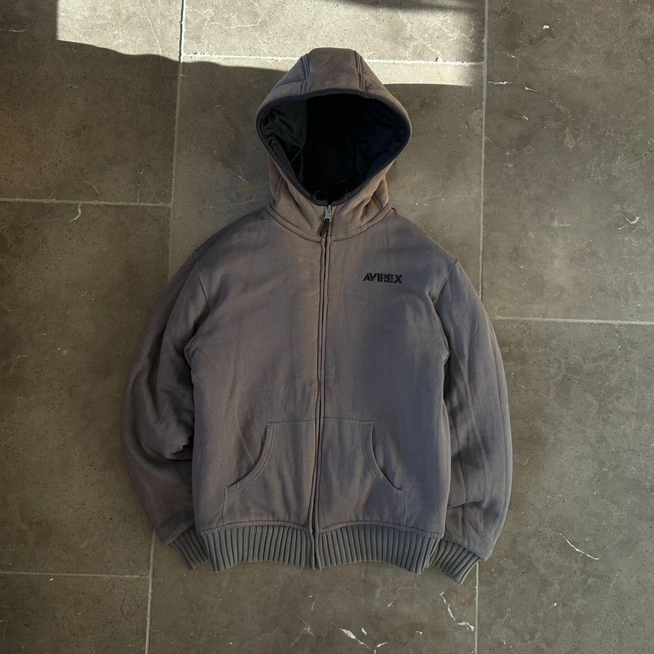 Vintage Avirex Zip Up Puffer Bomber Jacket Black M