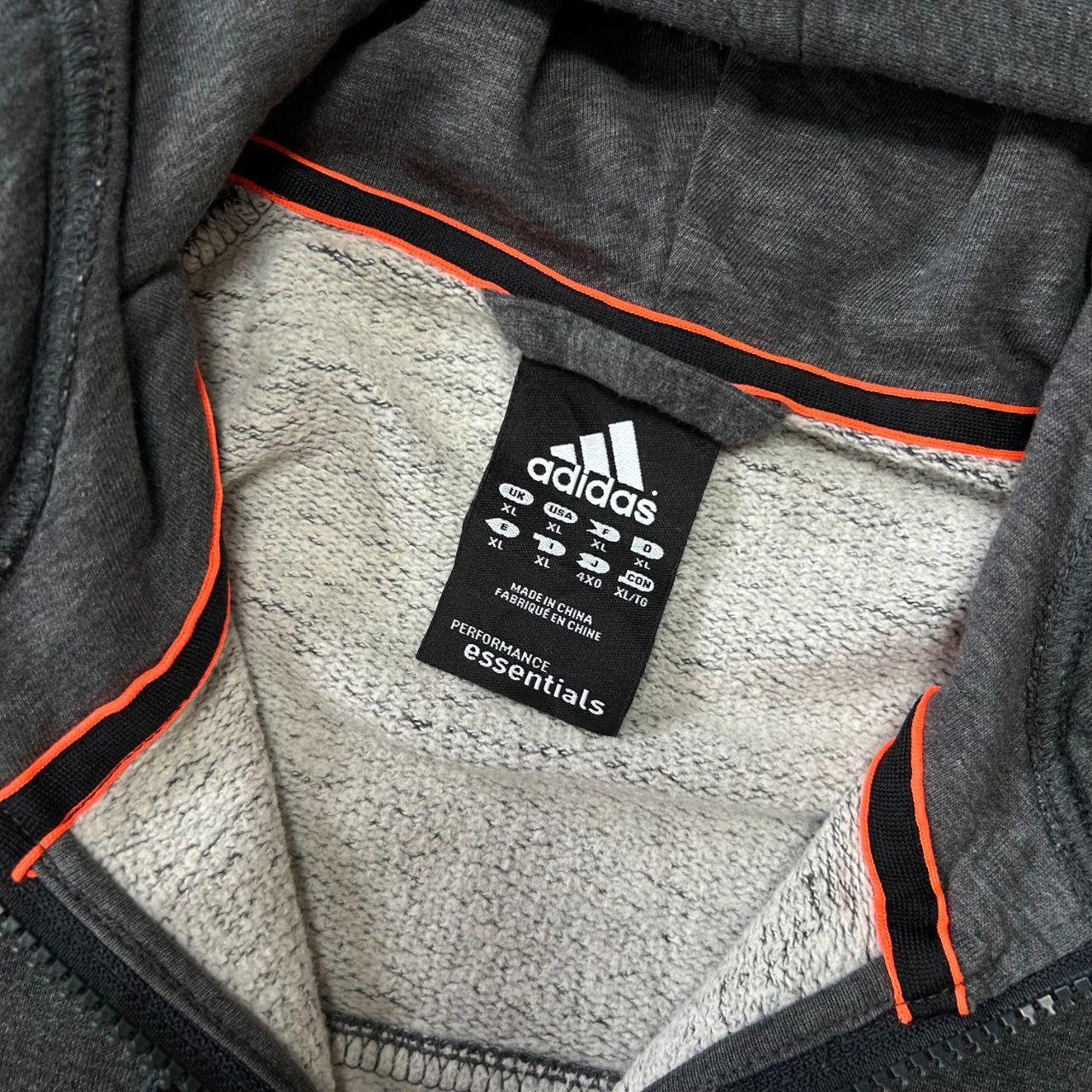 Adidas Performance Essentials Zip Up Hoodie Grey Size XL
