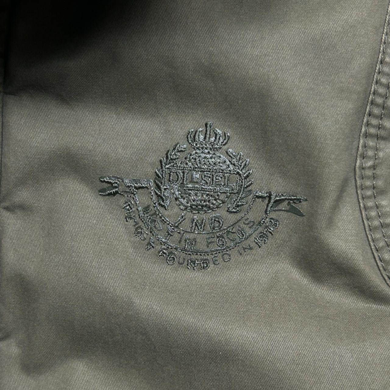 Mens Diesel Fur Hood Bomber Jacket Khaki S