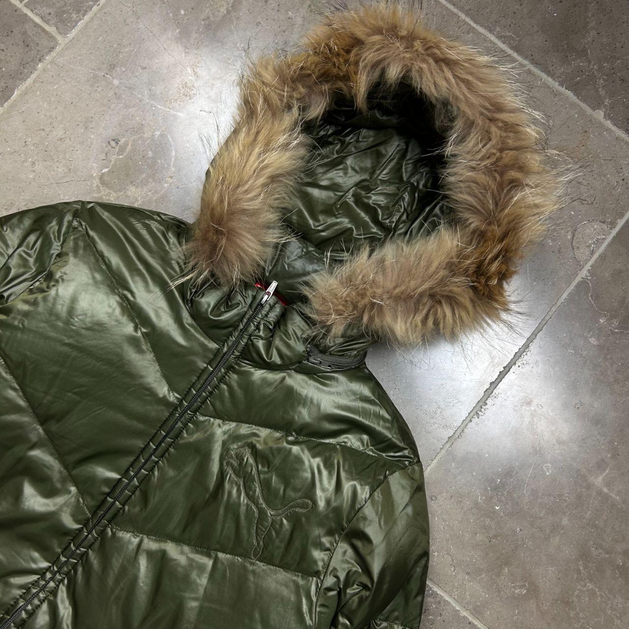 Vintage Japanese Archive Fur Hood Puffer Jacket M