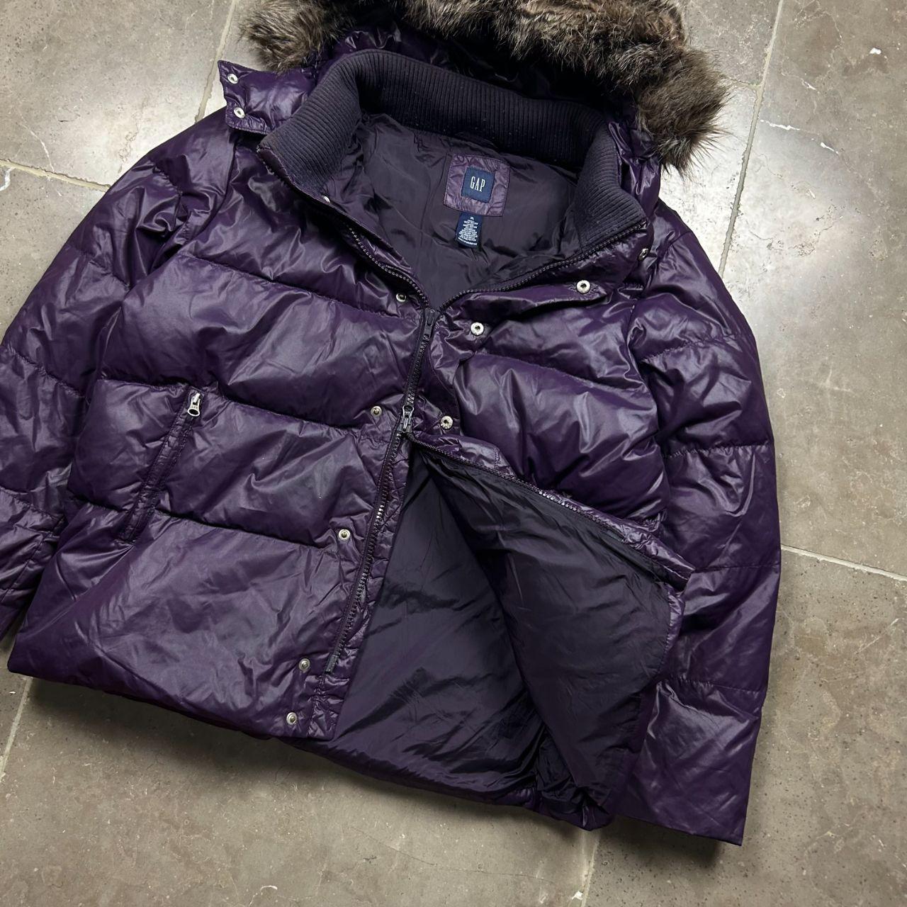 Vintage GAP Fur Hood Puffer Down Jacket XL