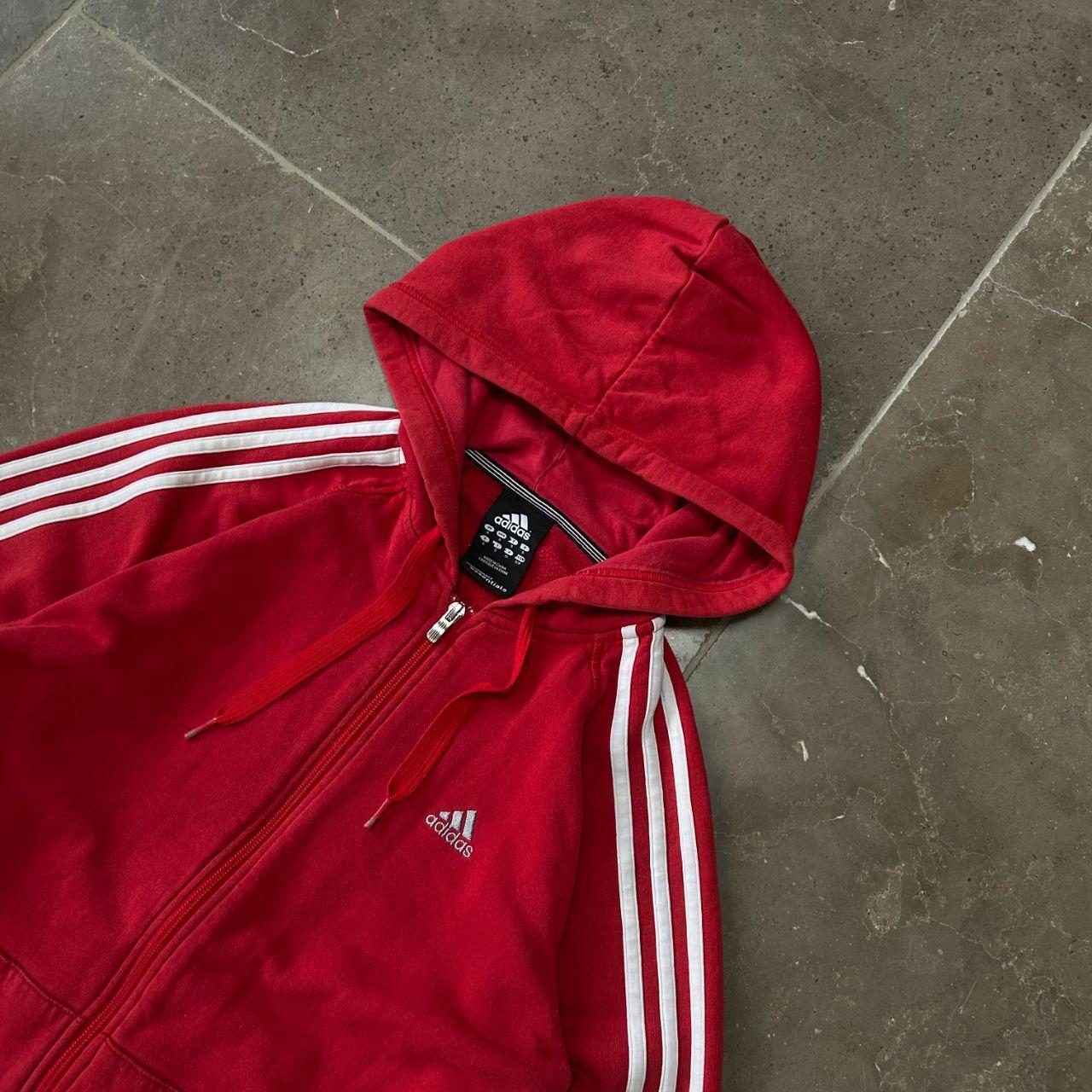 Adidas Performance Essentials Zip Up Hoodie Red Size S