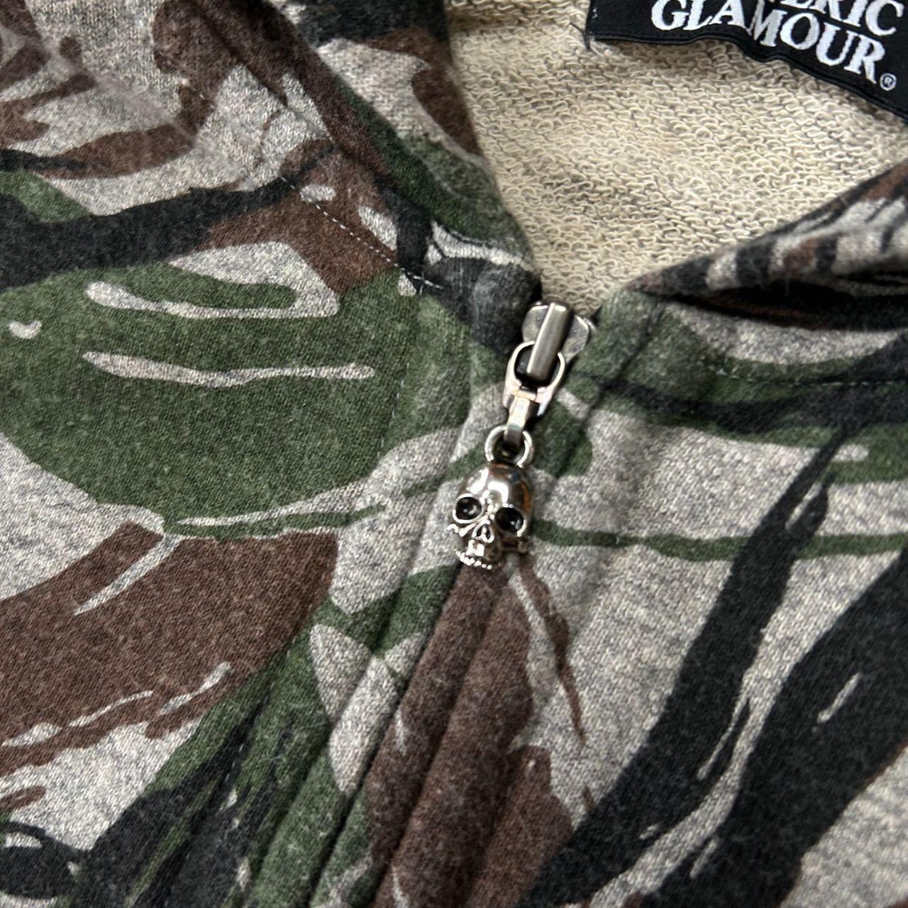 Hysteric Glamour Camo Print Zip Up Hoodie S