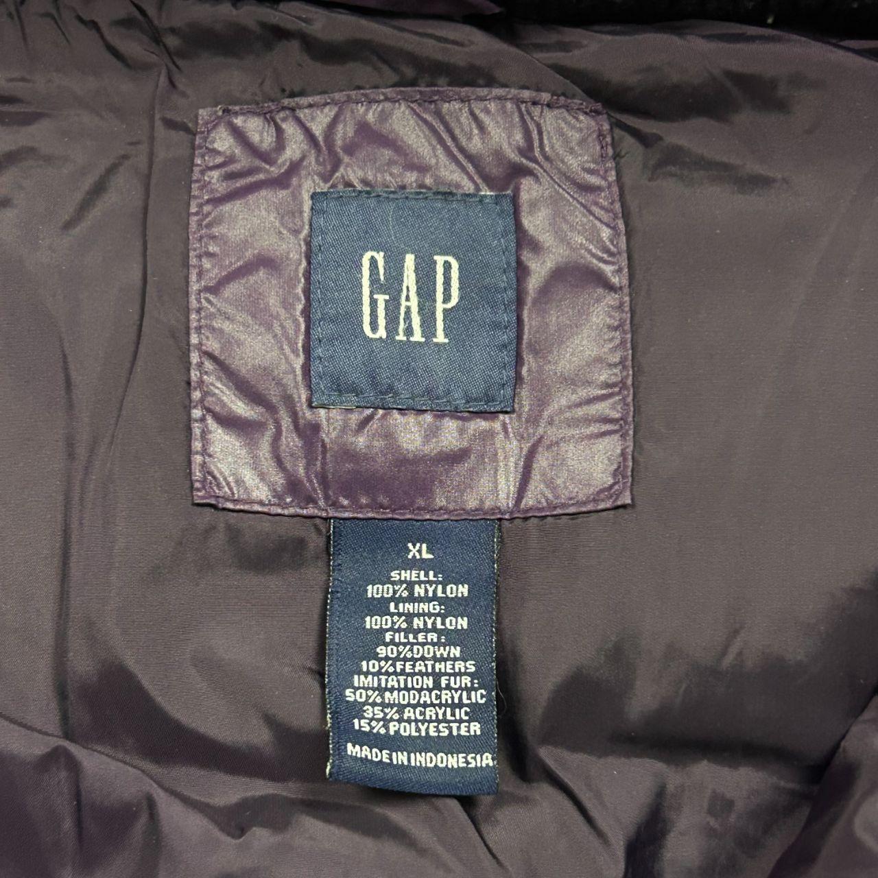 Vintage GAP Fur Hood Puffer Down Jacket XL