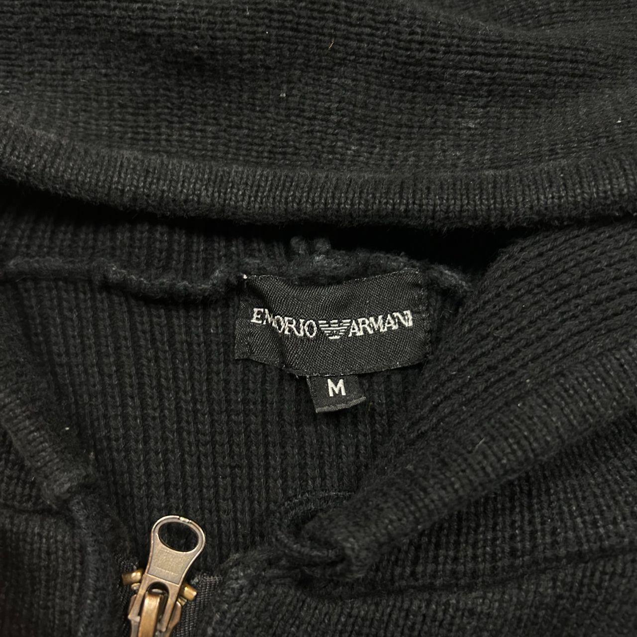 Emporio Armani Zip Up Waffle Knit Jumper M