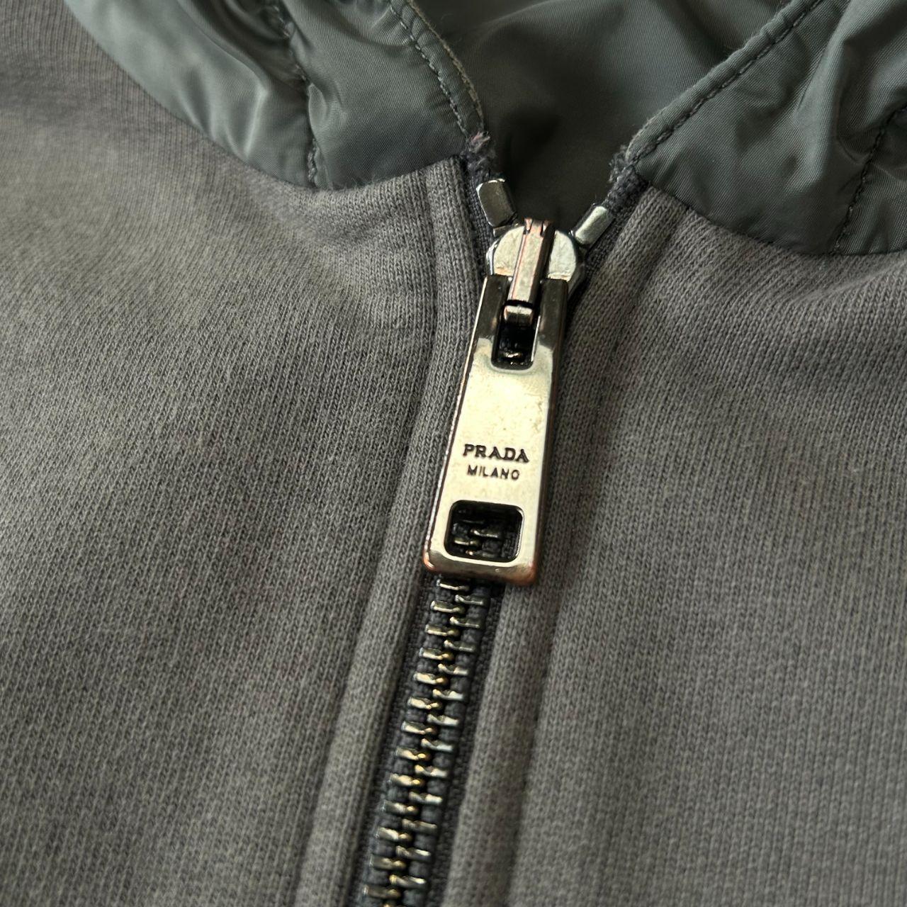 Mens Prada Milano Zip Up Hoodie Grey Size M