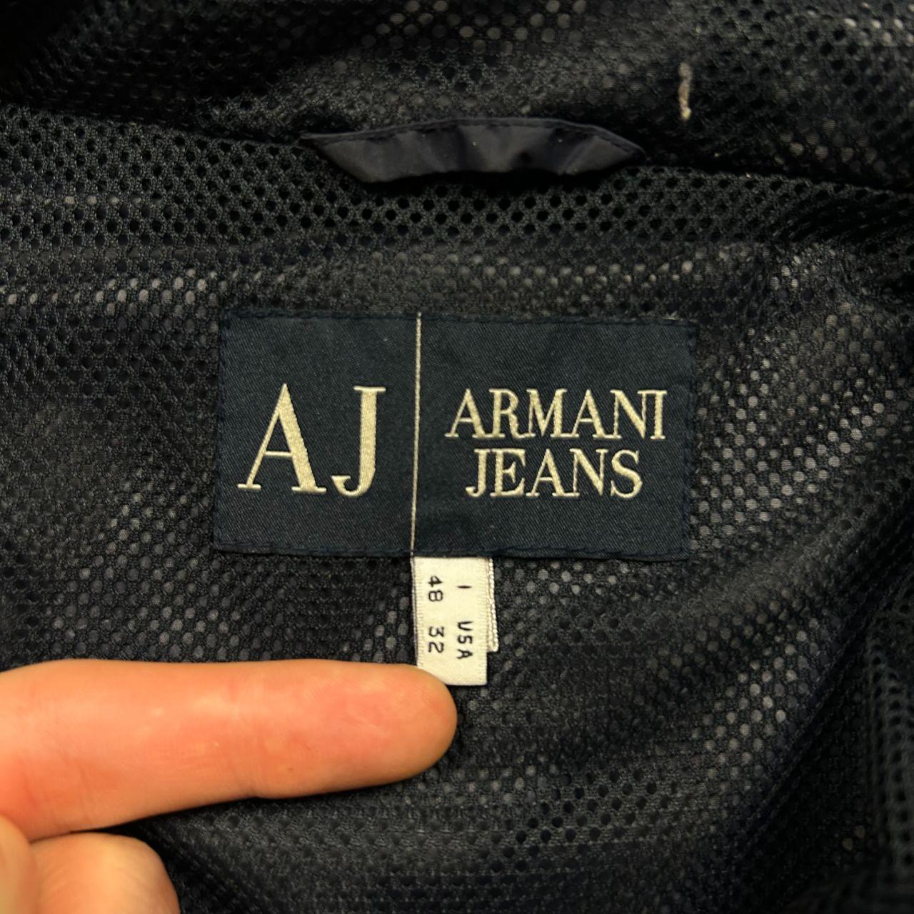 Vintage Armani Jeans Logo Lightweight Windbreaker Size S