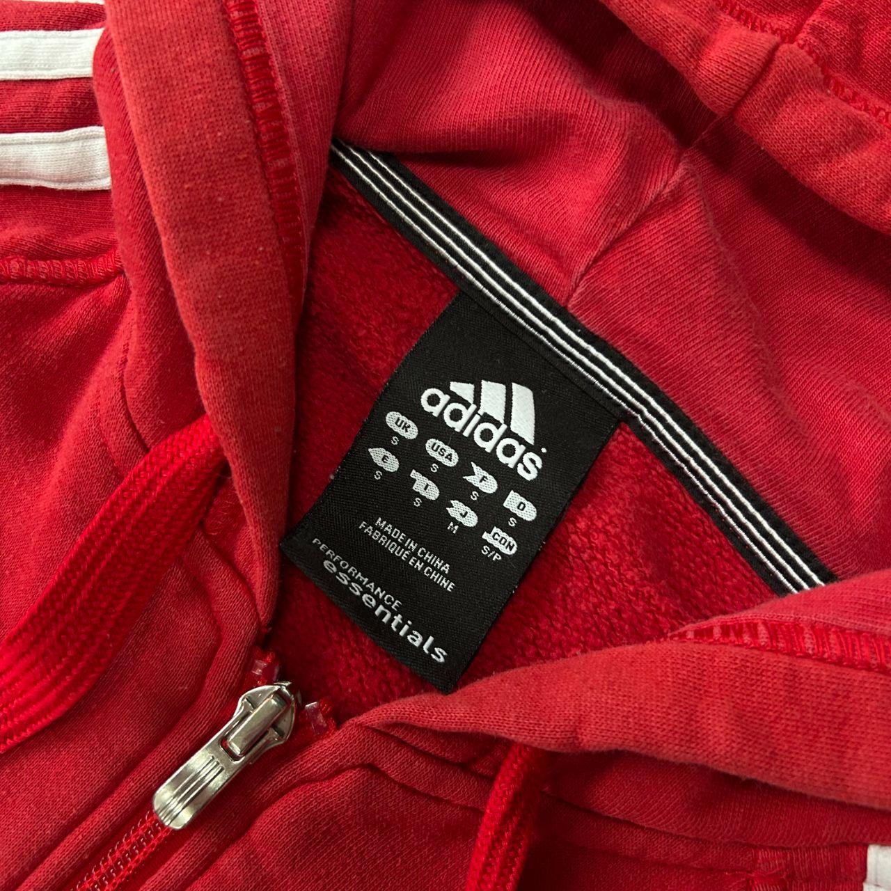 Adidas Performance Essentials Zip Up Hoodie Red Size S