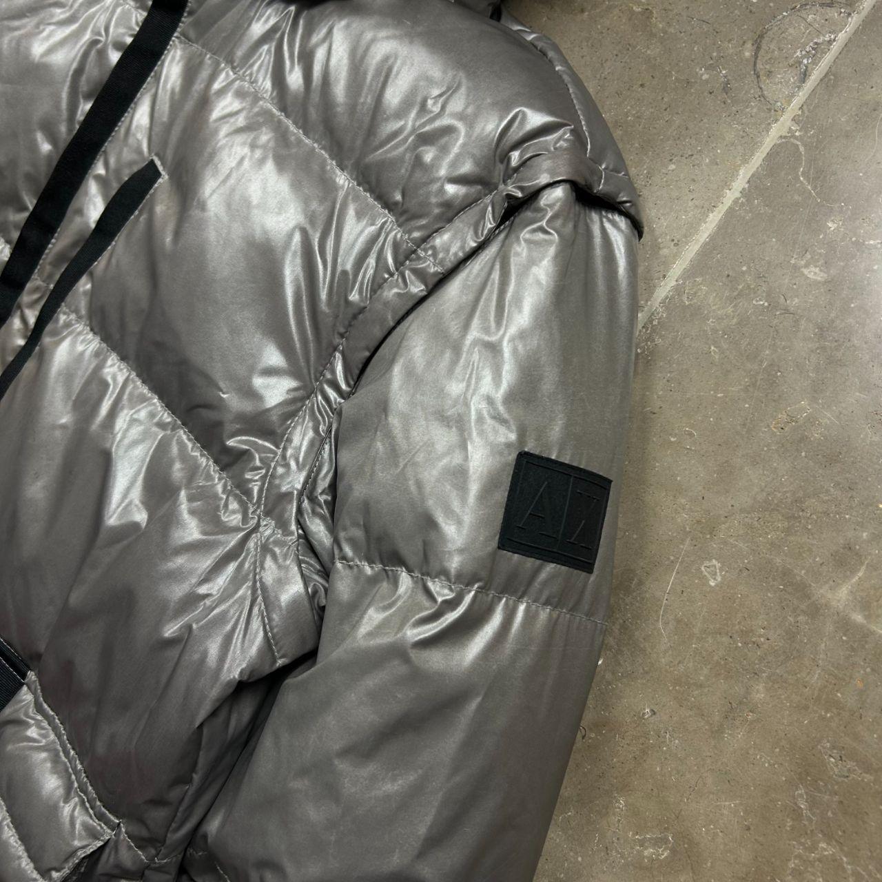 Armani Exchange Fur Hood Puffer Jacket Grey XL