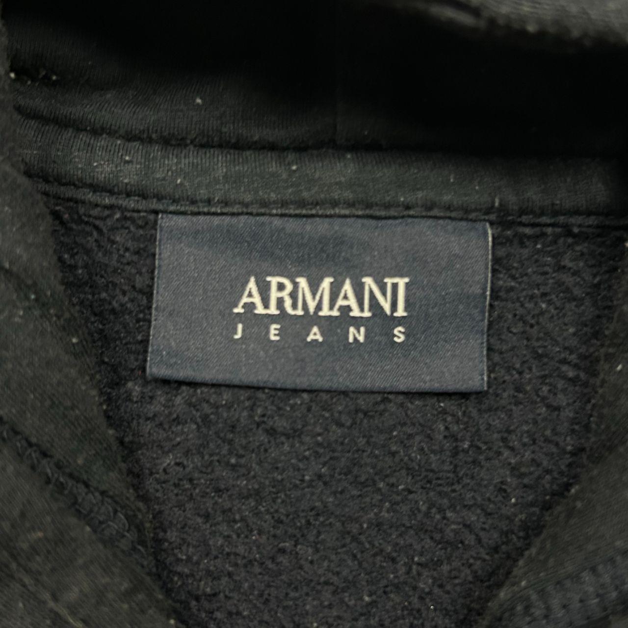 Mens Armani Jeans Logo Zip Up Hoodie Size L