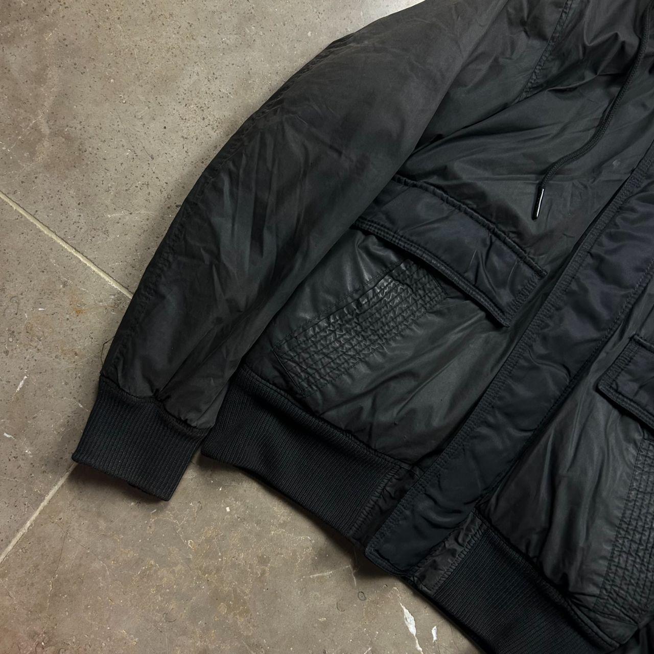 Mens Diesel Fur Hood Bomber Jacket Black M