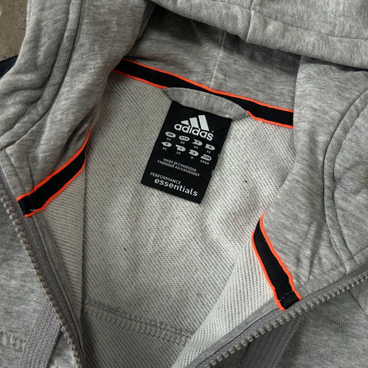 Adidas Performance Essentials Zip Up Hoodie Grey Size M