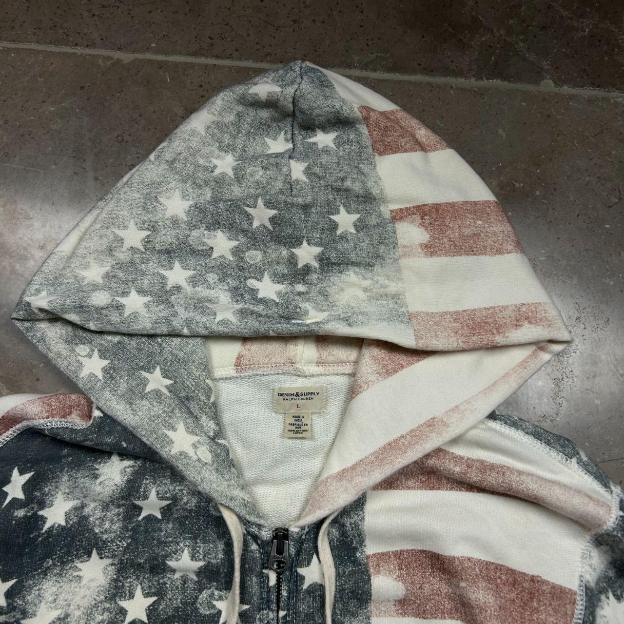 Ralph Lauren Denim and Supply USA Zip Up Hoodie L
