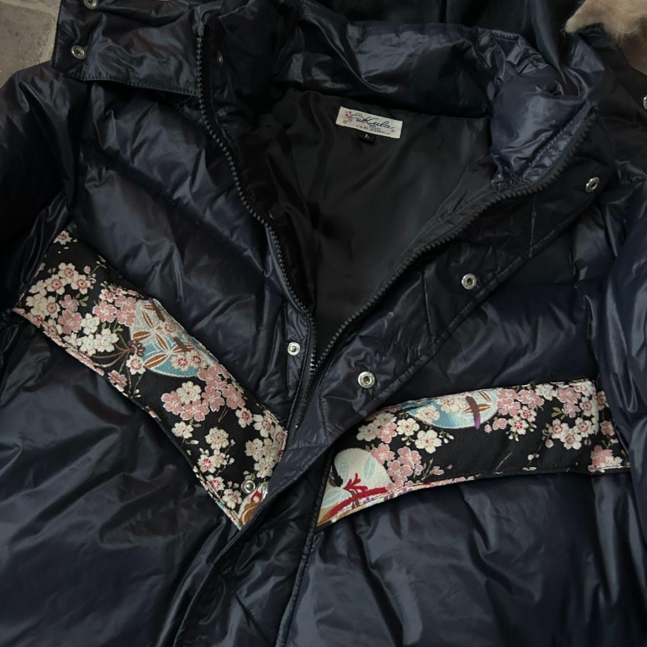 Vintage Japanese Archive Fur Hood Puffer Jacket L